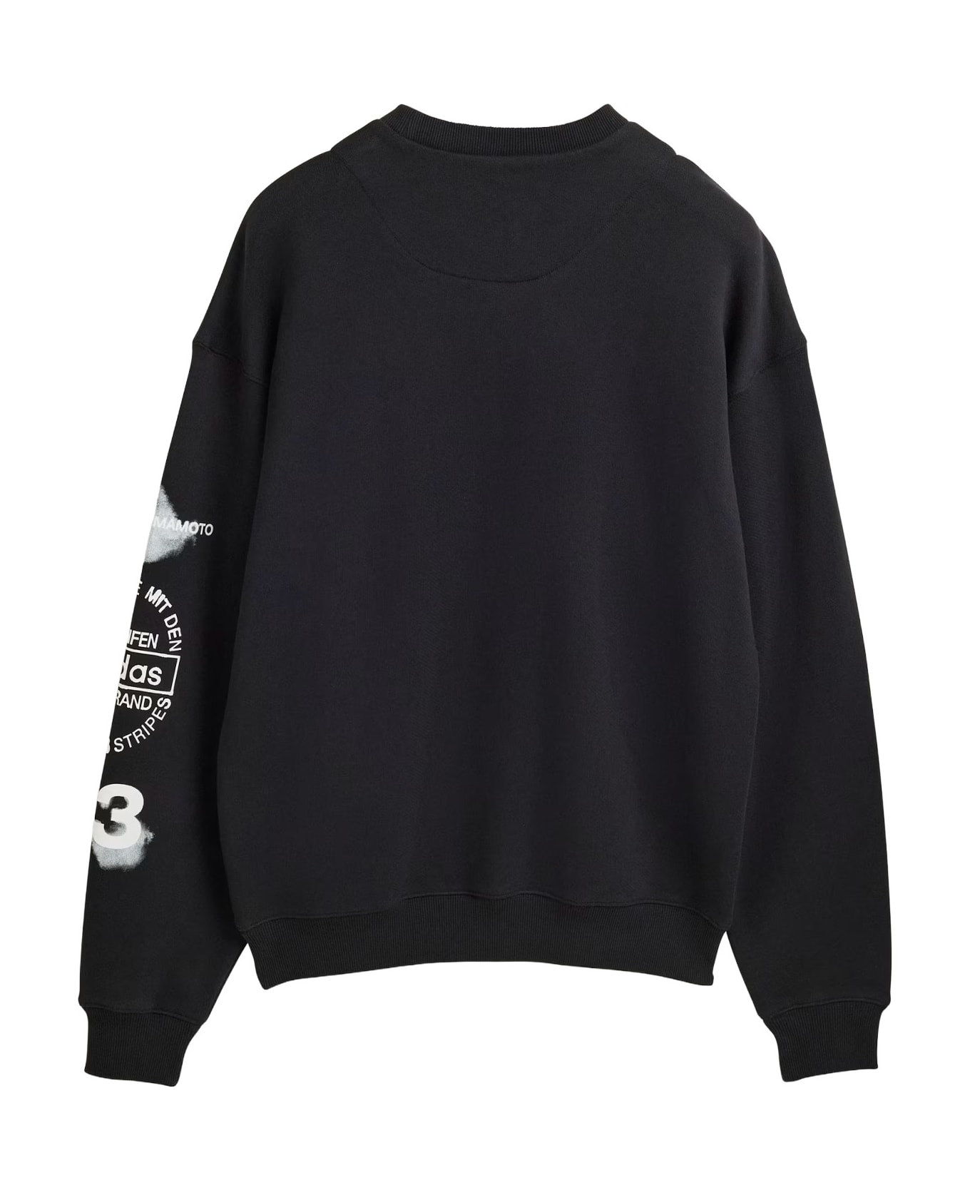Y-3 Gfx Crew Cotton Sweatshirt - Black