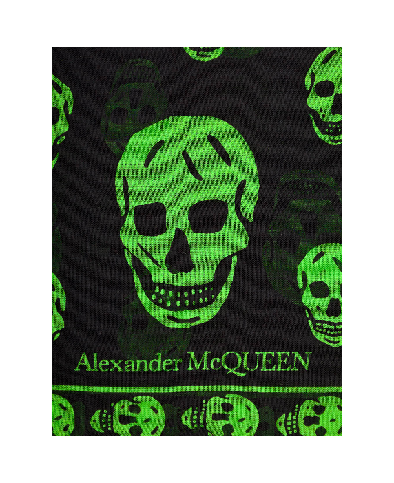 Alexander McQueen Scarf Biker 120x140 996 100 - Nero