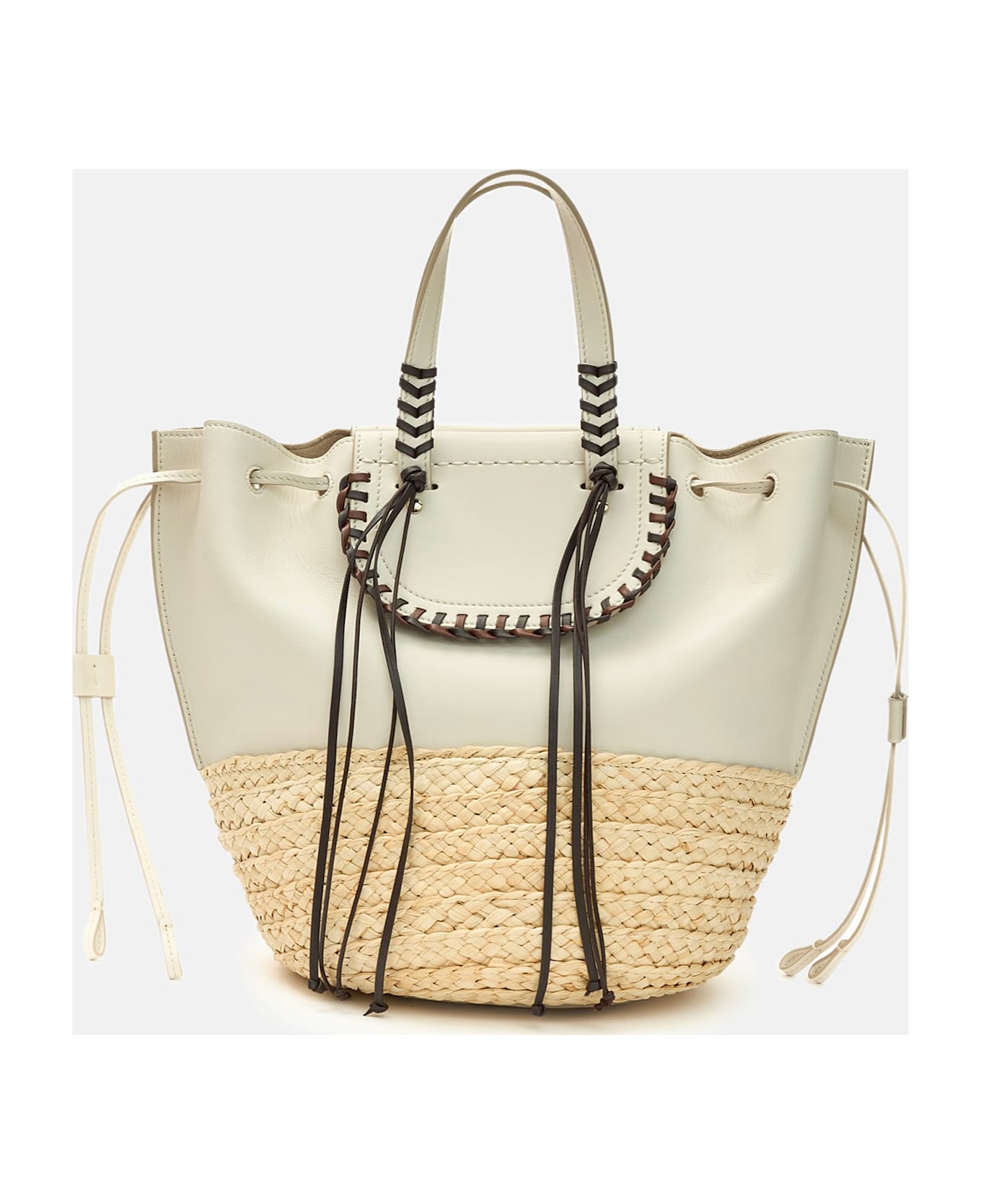 Cuba Lab Bolero Leather Tote Bag - White