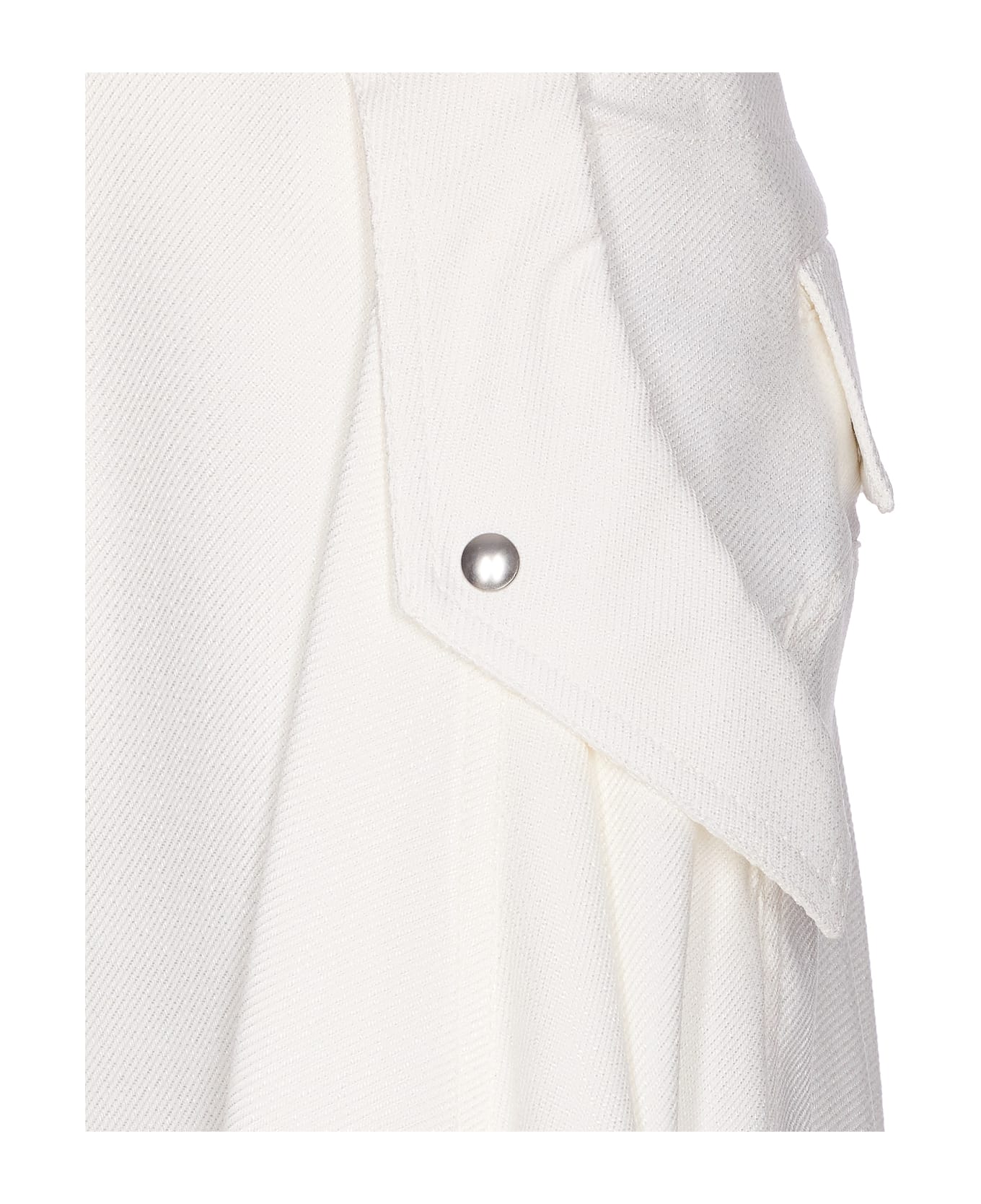 Bottega Veneta Viscose Pleated Skirt - White