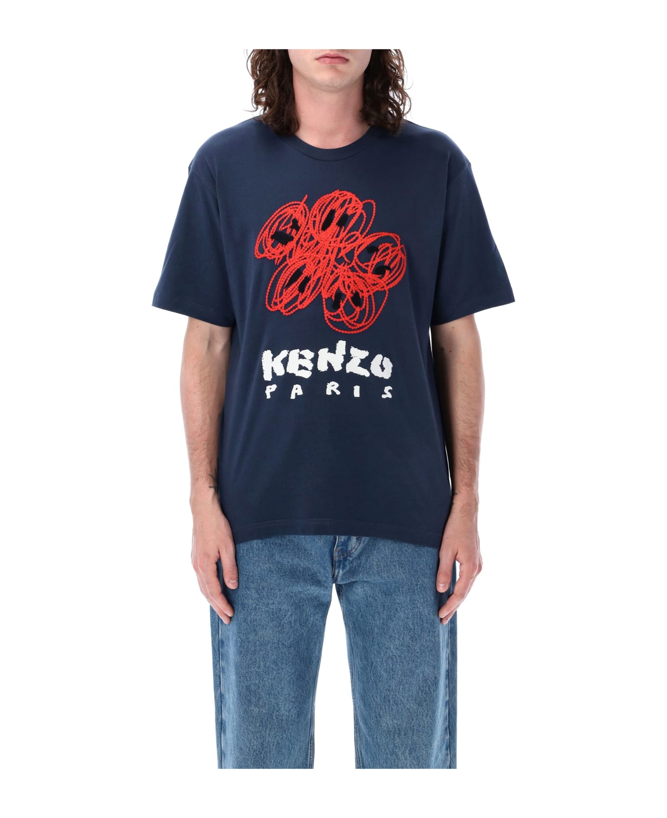 Kenzo Drawn Varsity Classic T-shirt - MIDNIGHT BLUE