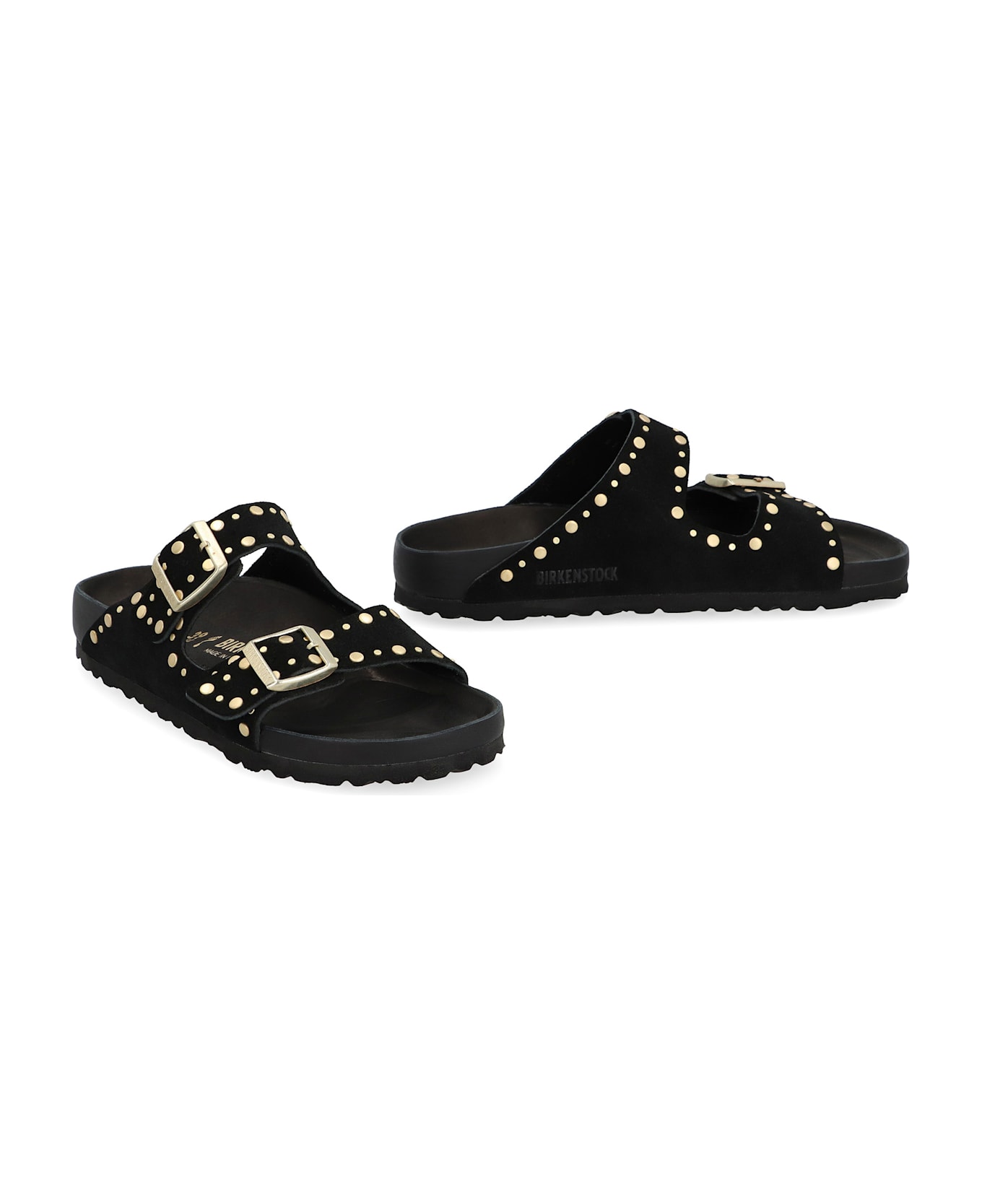 Birkenstock Arizona Suede Slides - black