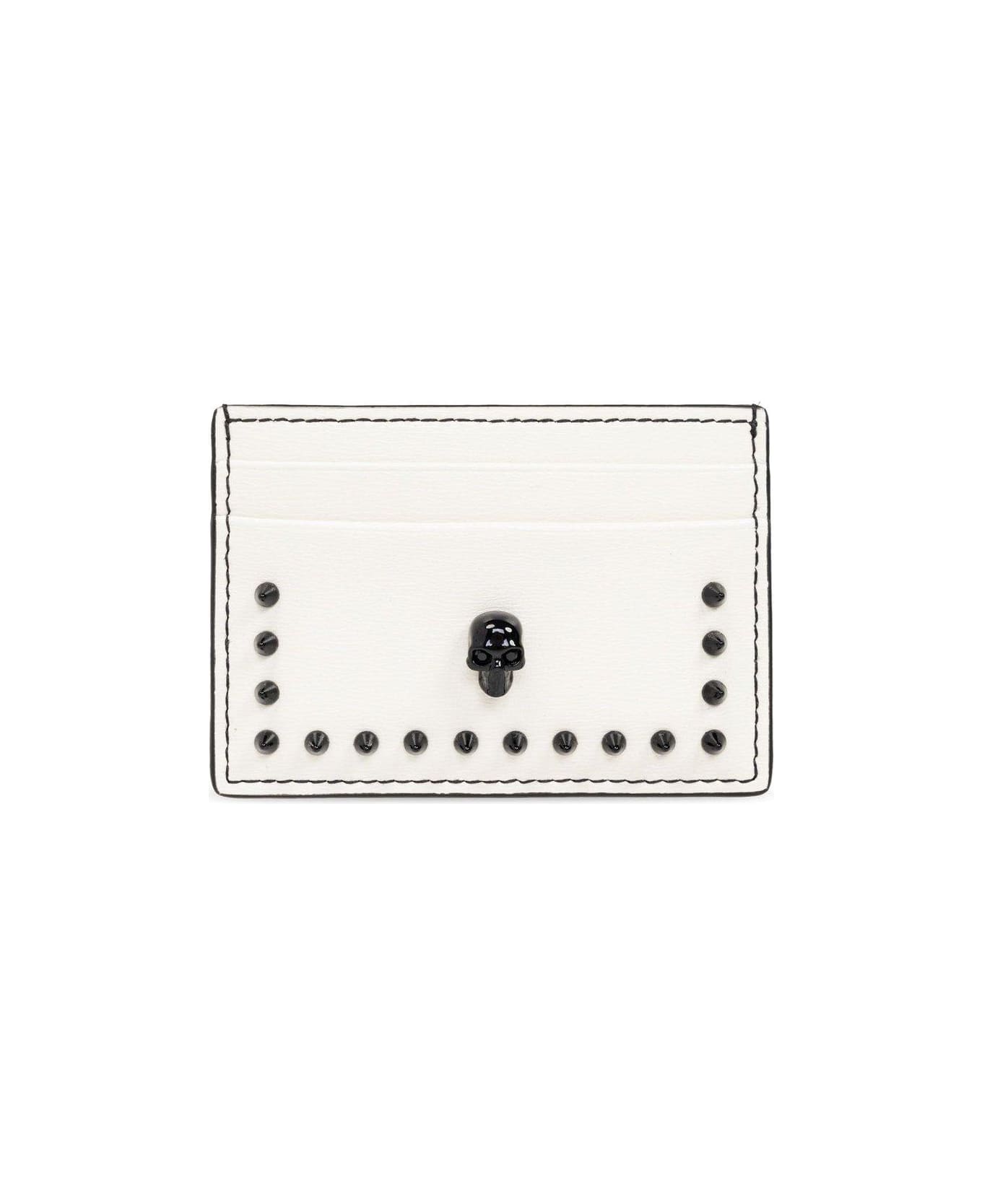 Alexander McQueen Skull Stud Embellished Card Holder - CREAM 財布