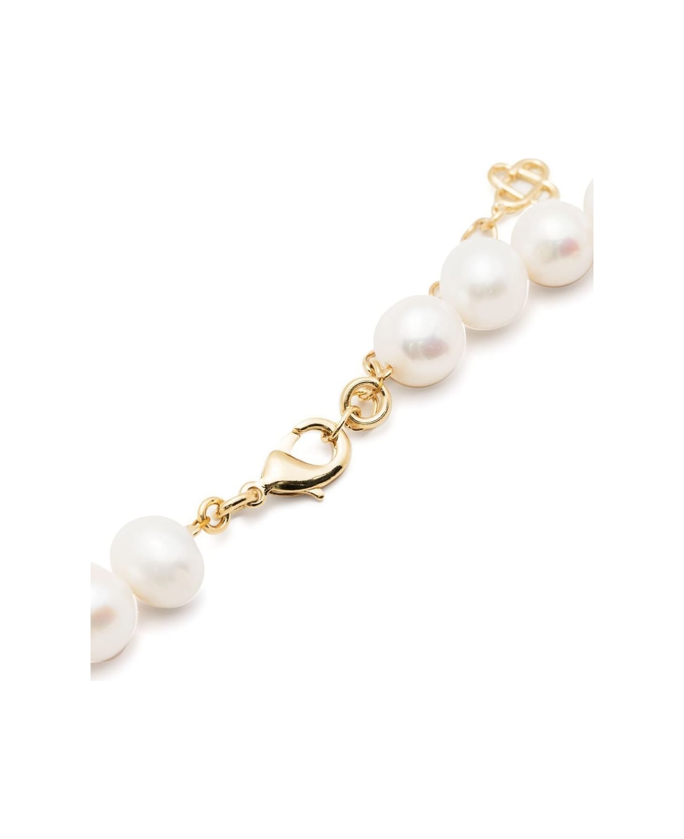 Casablanca Chunky Pearl Logo Necklace - Gold Pearl ネックレス