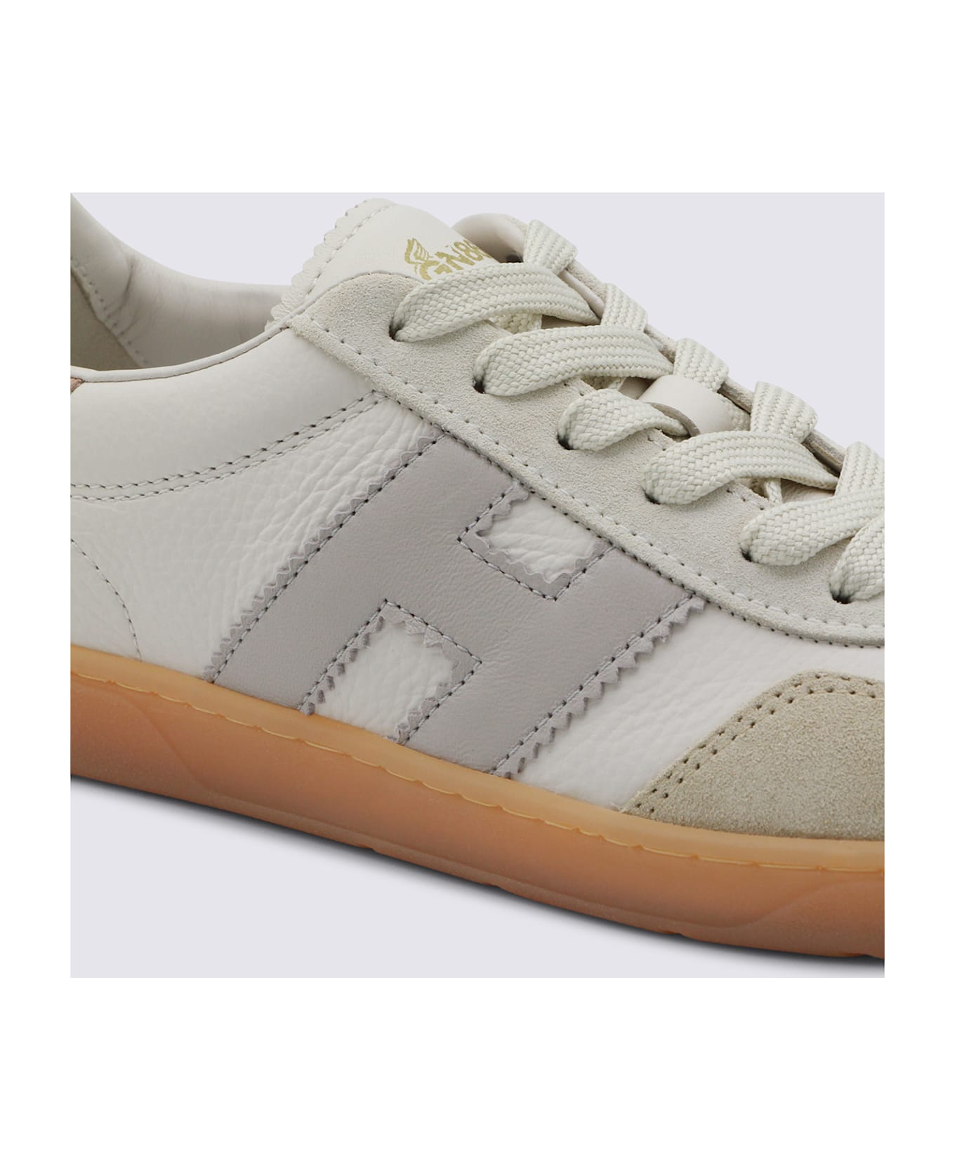Hogan White Leather Cool Sneakers - BIANCO/GRIGIO/NEBBIA