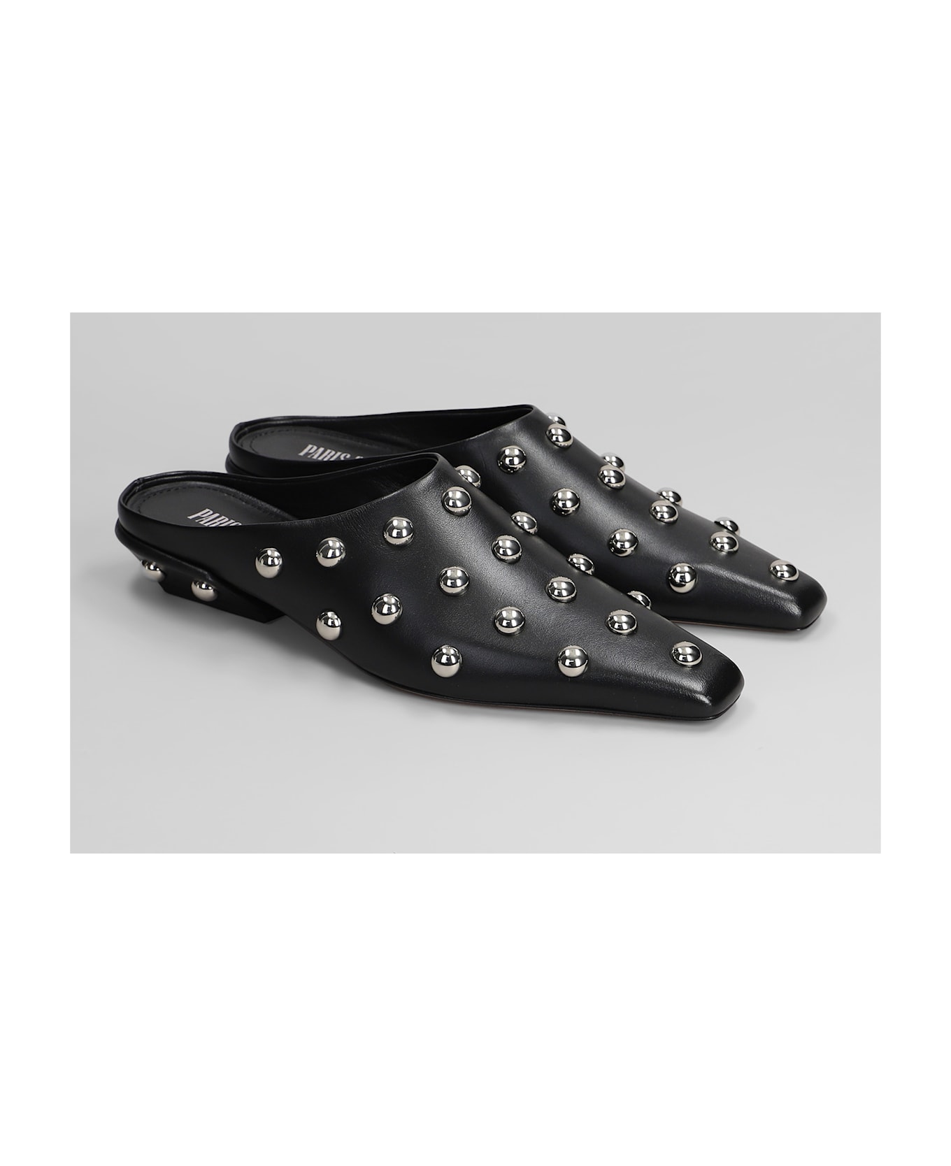 Paris Texas Belle Sabot 25 Slipper-mule In Black Leather - black