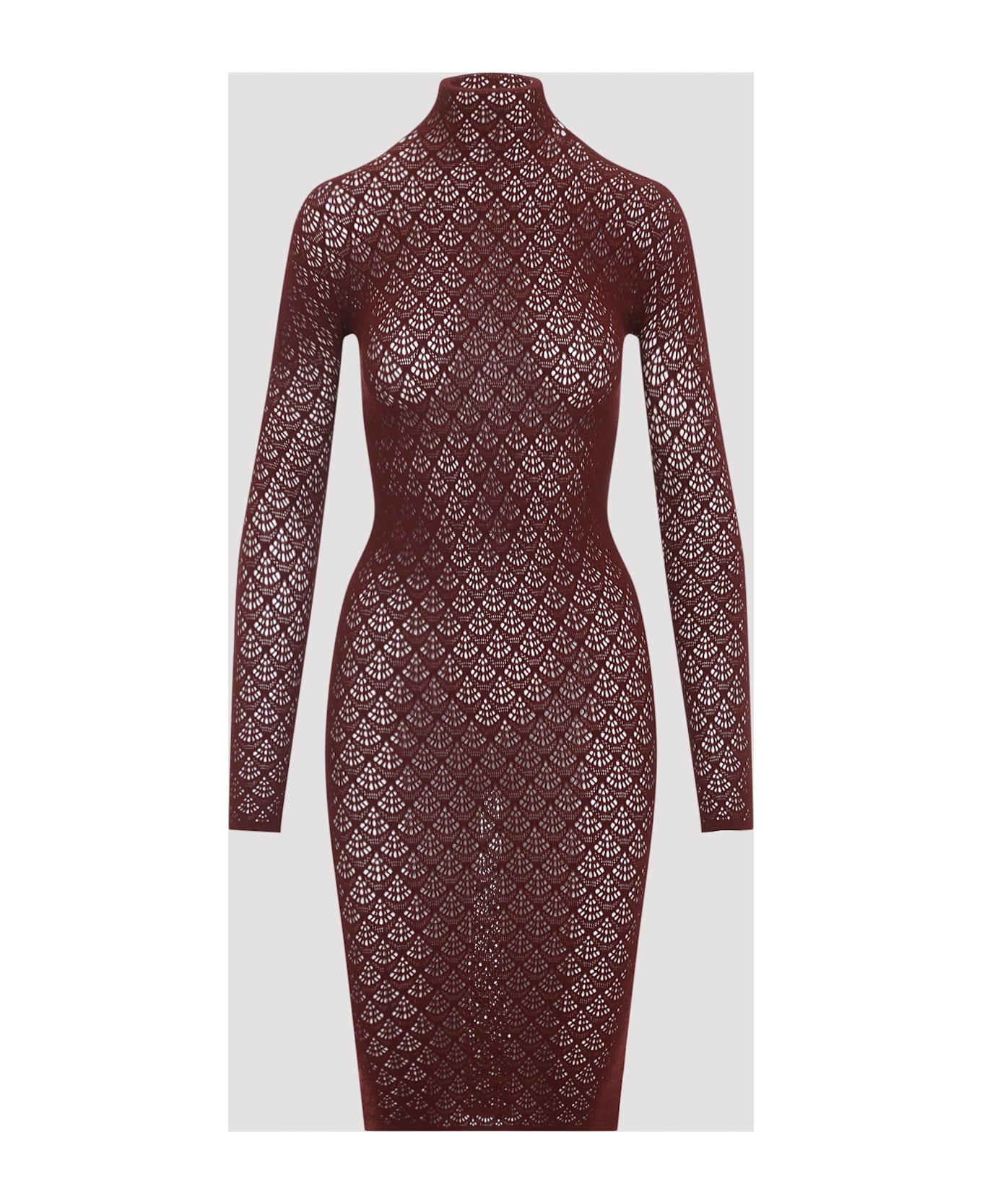 Wolford Mermaid Net Dress - Midnight Red