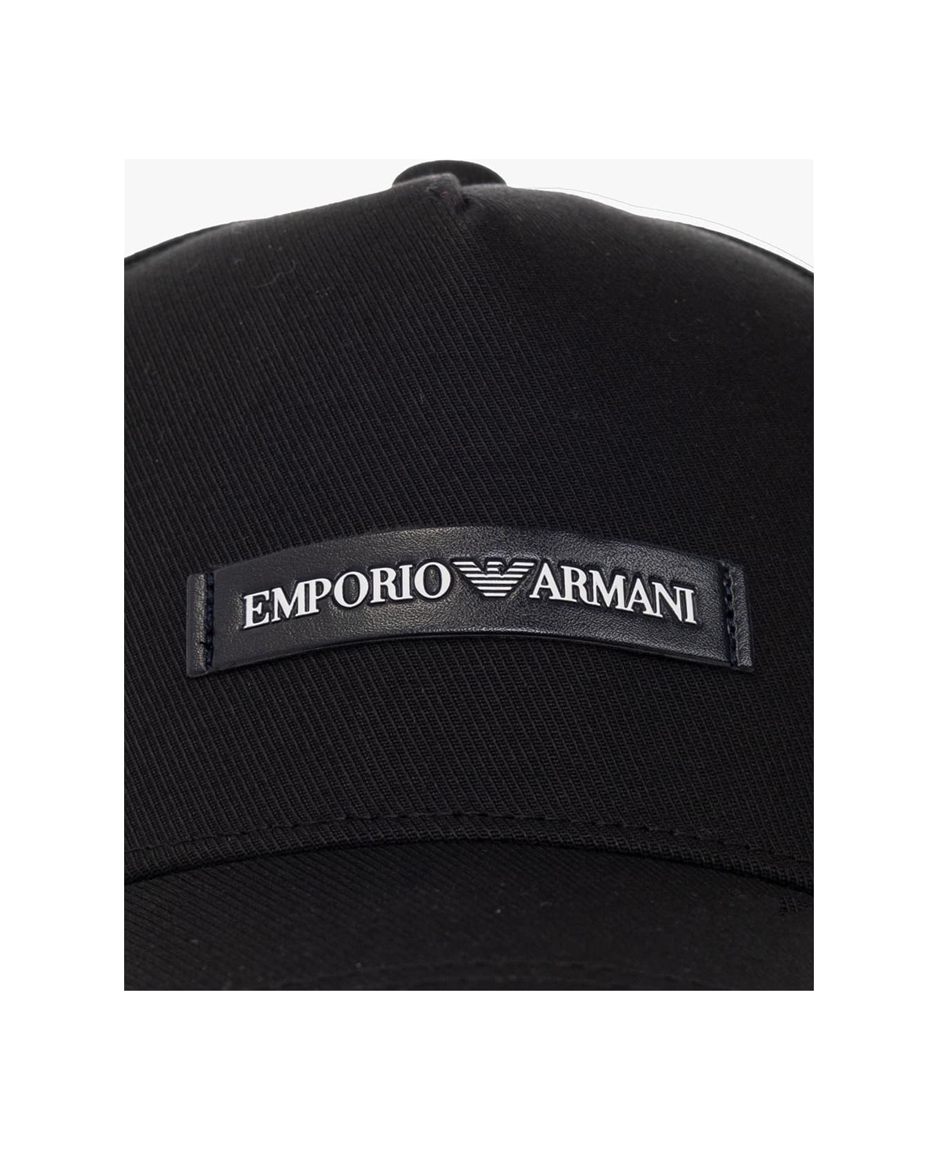 Emporio Armani Baseball Cap With Logo Giorgio Armani - BLACK