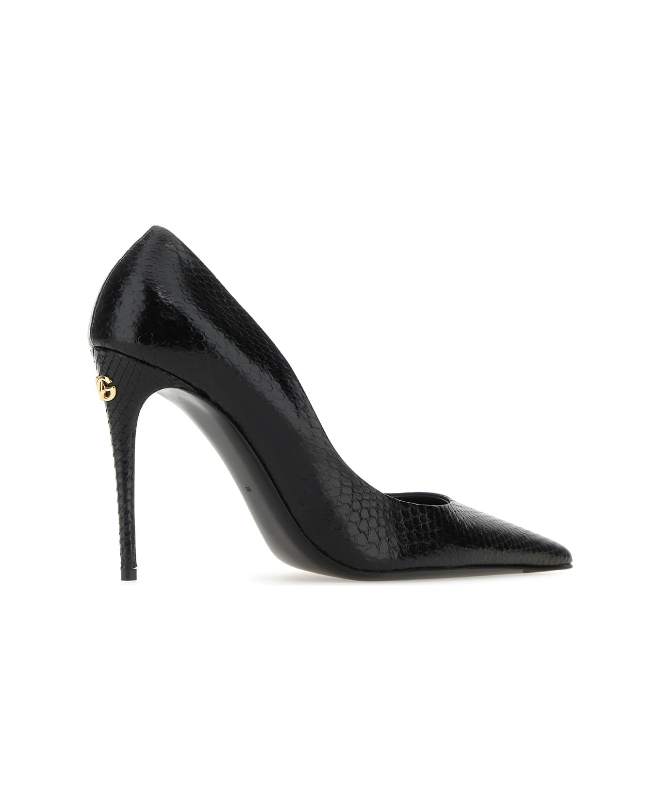 Dolce & Gabbana Black Python Pumps - BLACK