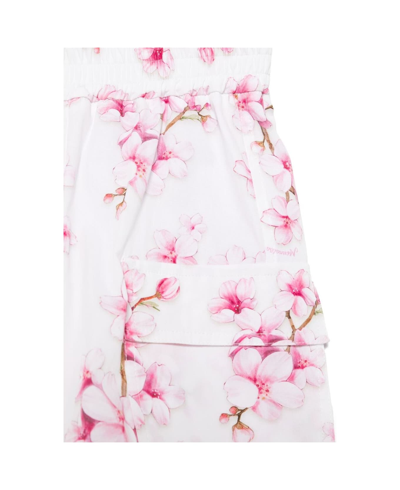 Monnalisa Multicolor Shorts With All-over Floral Print In Cotton Girl - Multicolor