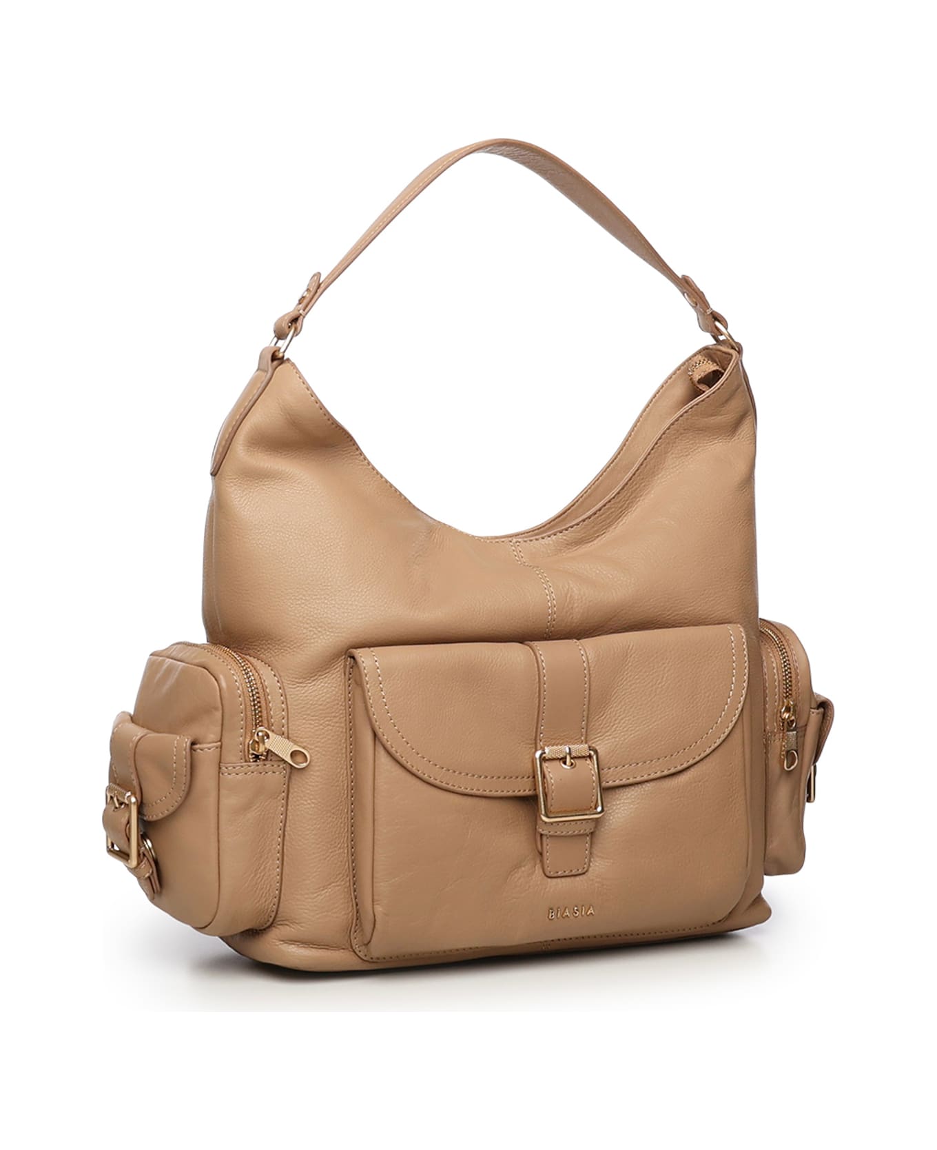 Biasia Factor Leather Shoulder Bag - Brown