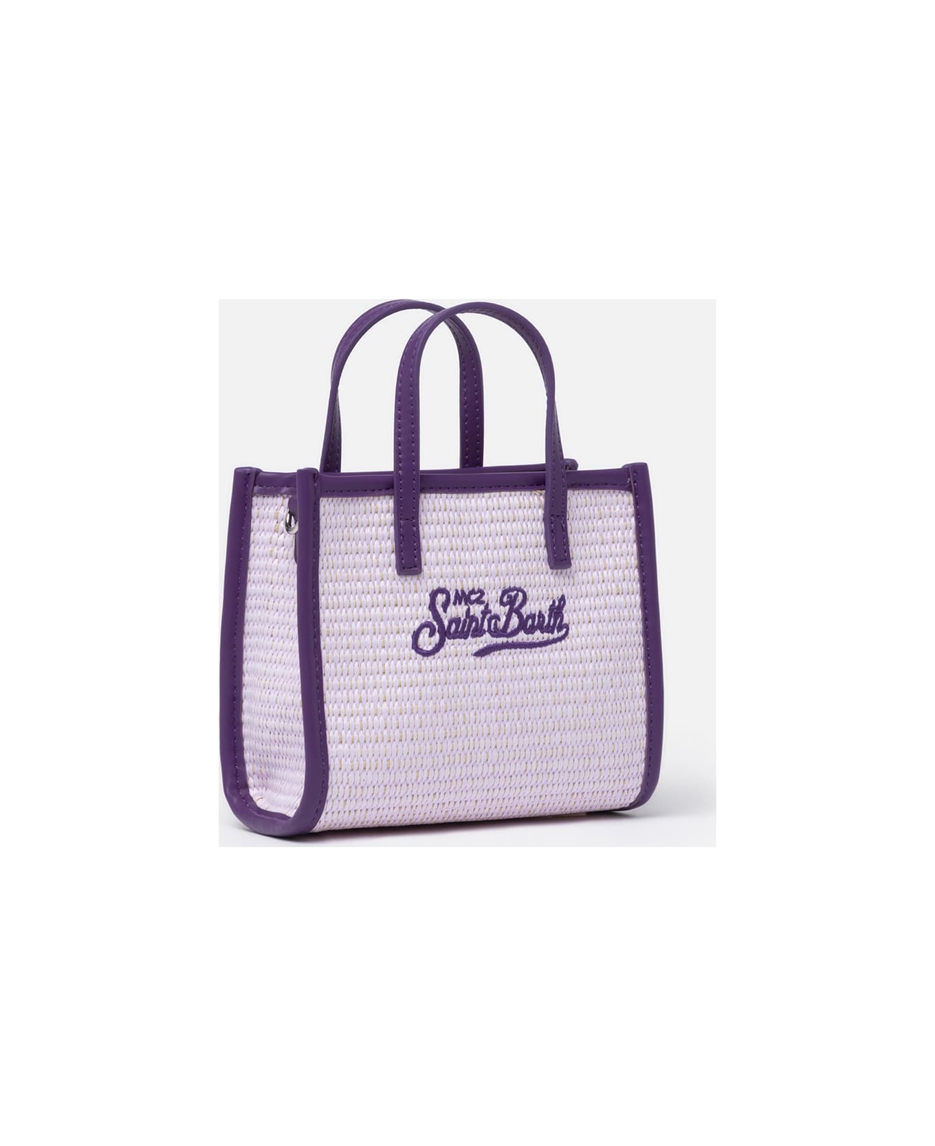 MC2 Saint Barth Lilac Mini Vivian Straw Handbag - PINK