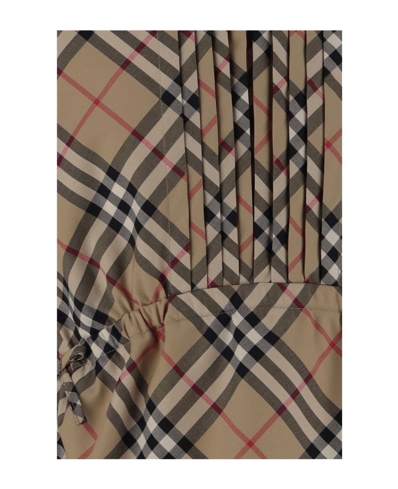Burberry Stretch Cotton Blouse With Check Pattern - Red