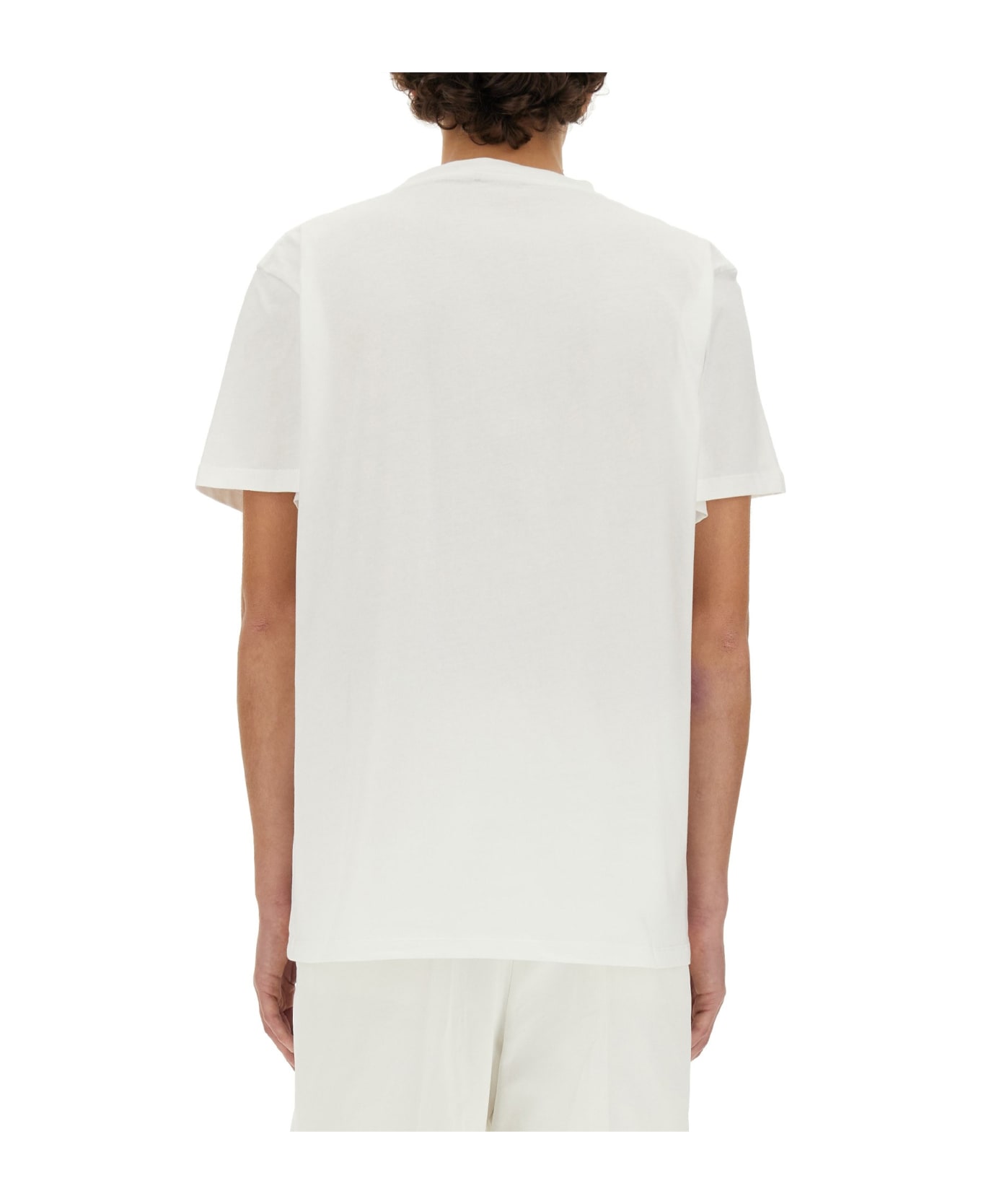 Alexander McQueen Obscured Skull T-shirt - WHITE