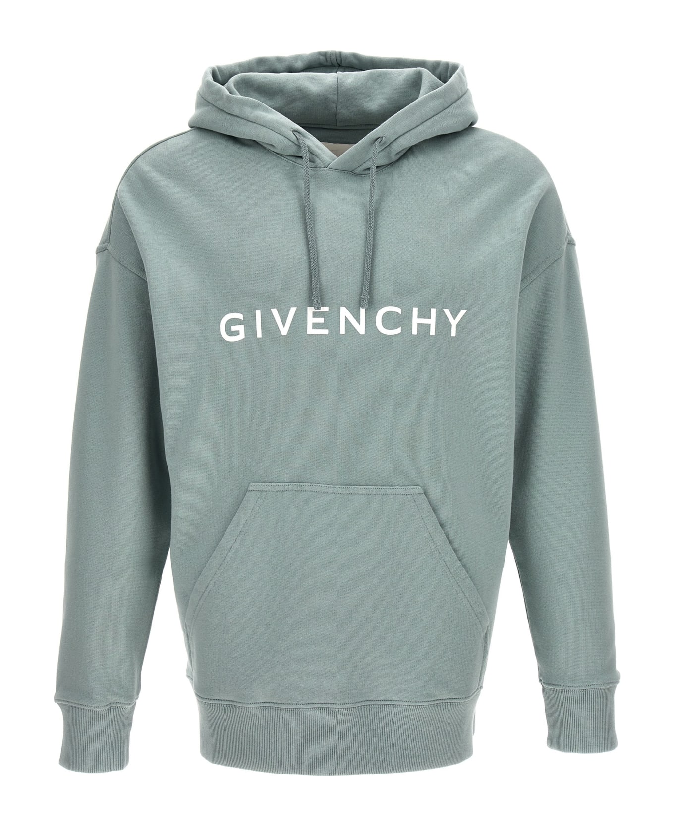 Givenchy Logo Print Hoodie - BLU フリース