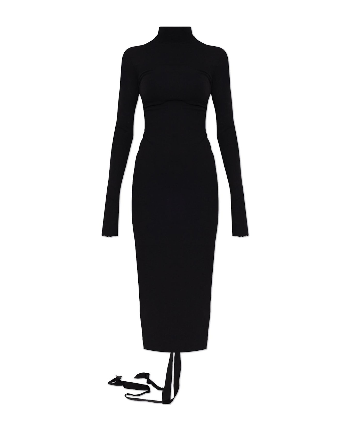 Balenciaga Dress With Stand-up Collar - Black
