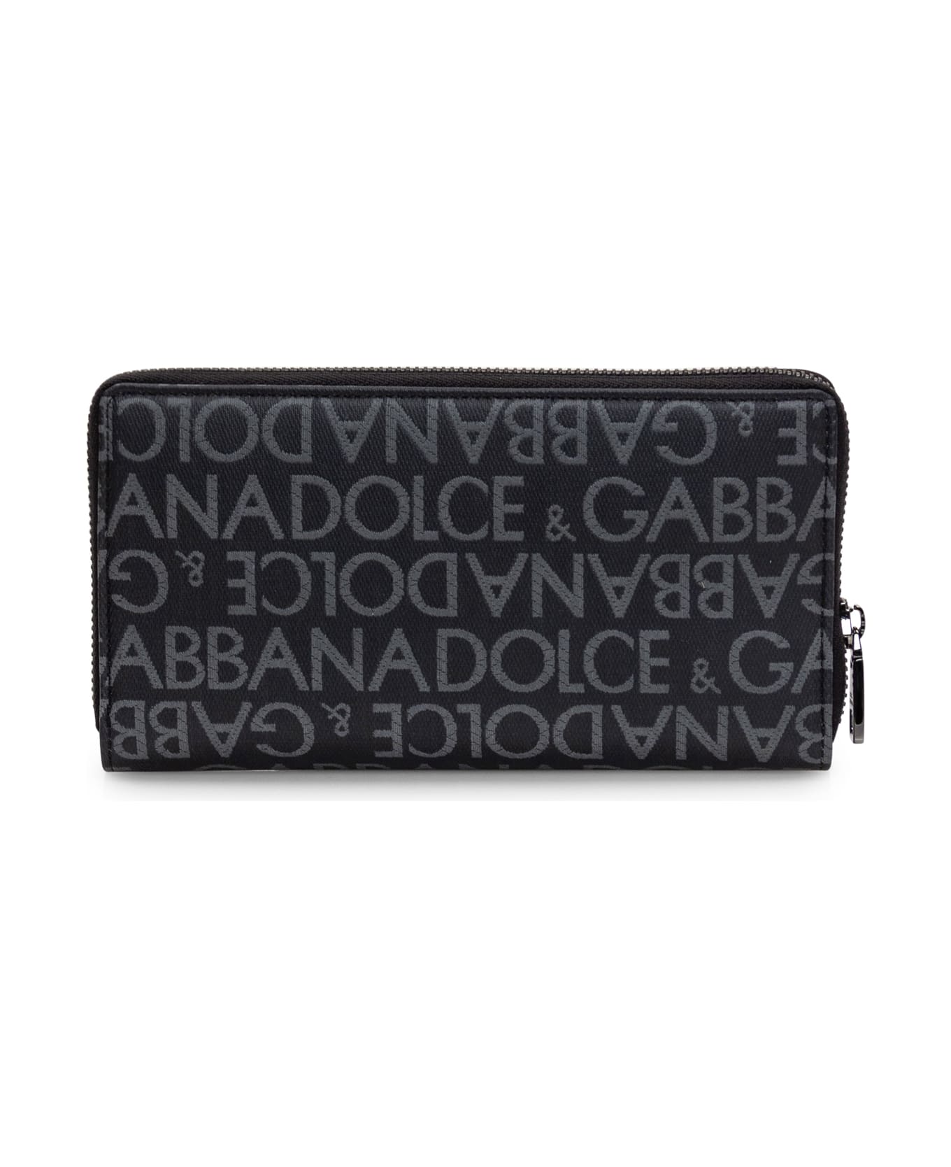 Dolce & Gabbana All-over Monogrammed Wallet - Black / Grey 財布