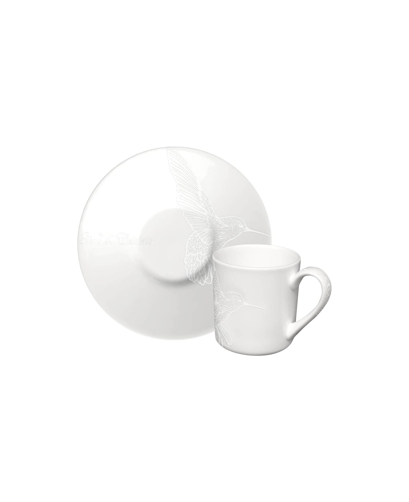 Taitù Set of 4 Espresso Cups & Saucers - Bianco&Bianco Collection - White