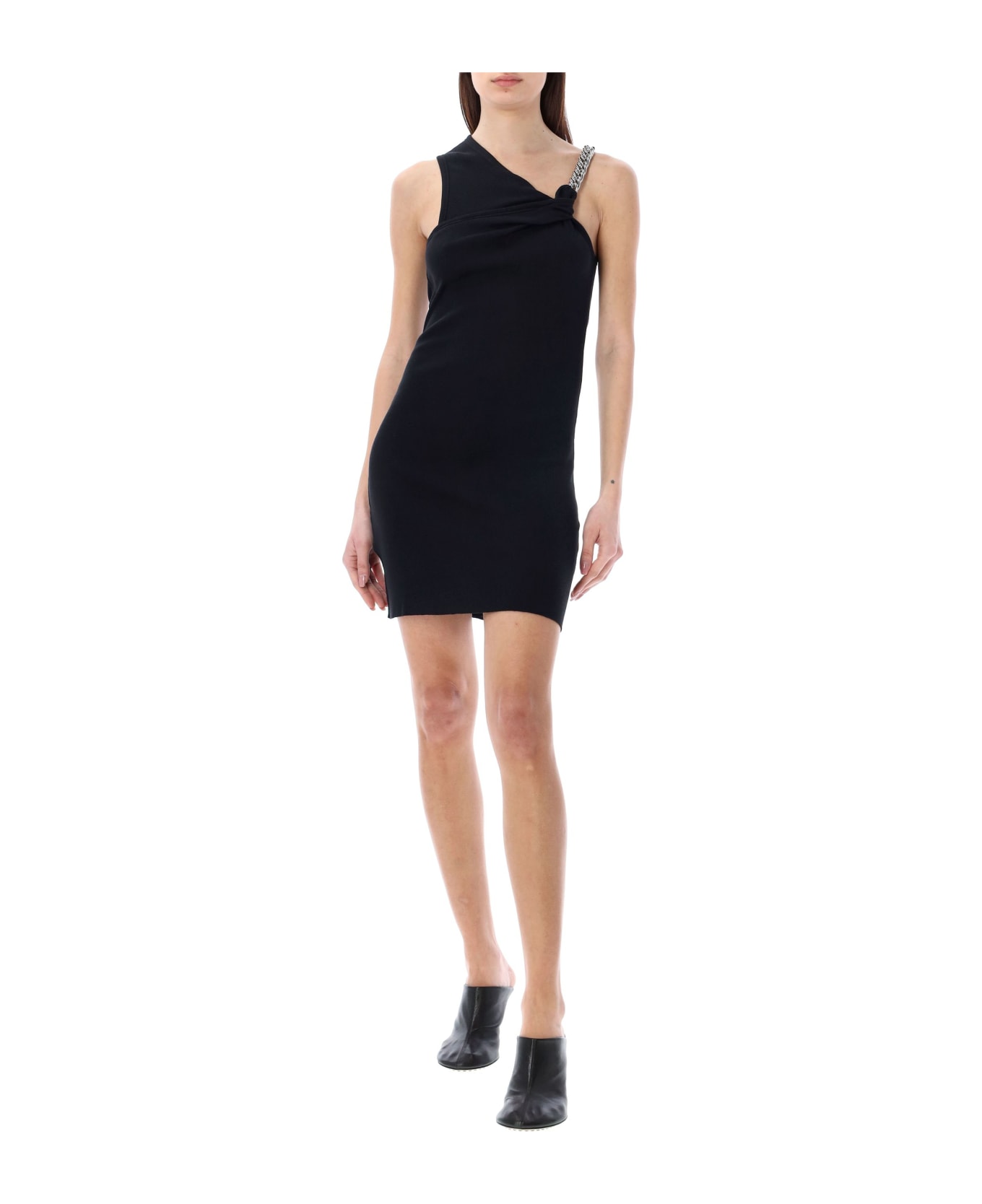 1017 ALYX 9SM Ribbed Dress With Chain - BLACK