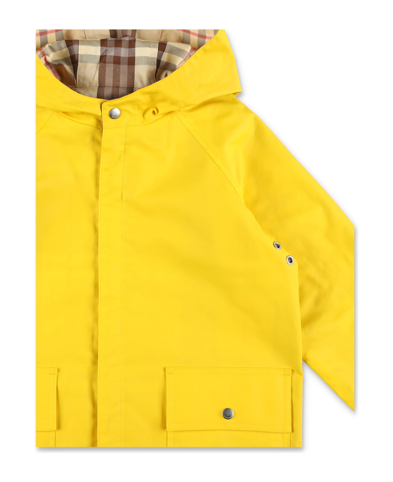 Burberry Kid - Reversible Check Cotton Coat - MARIGOLD