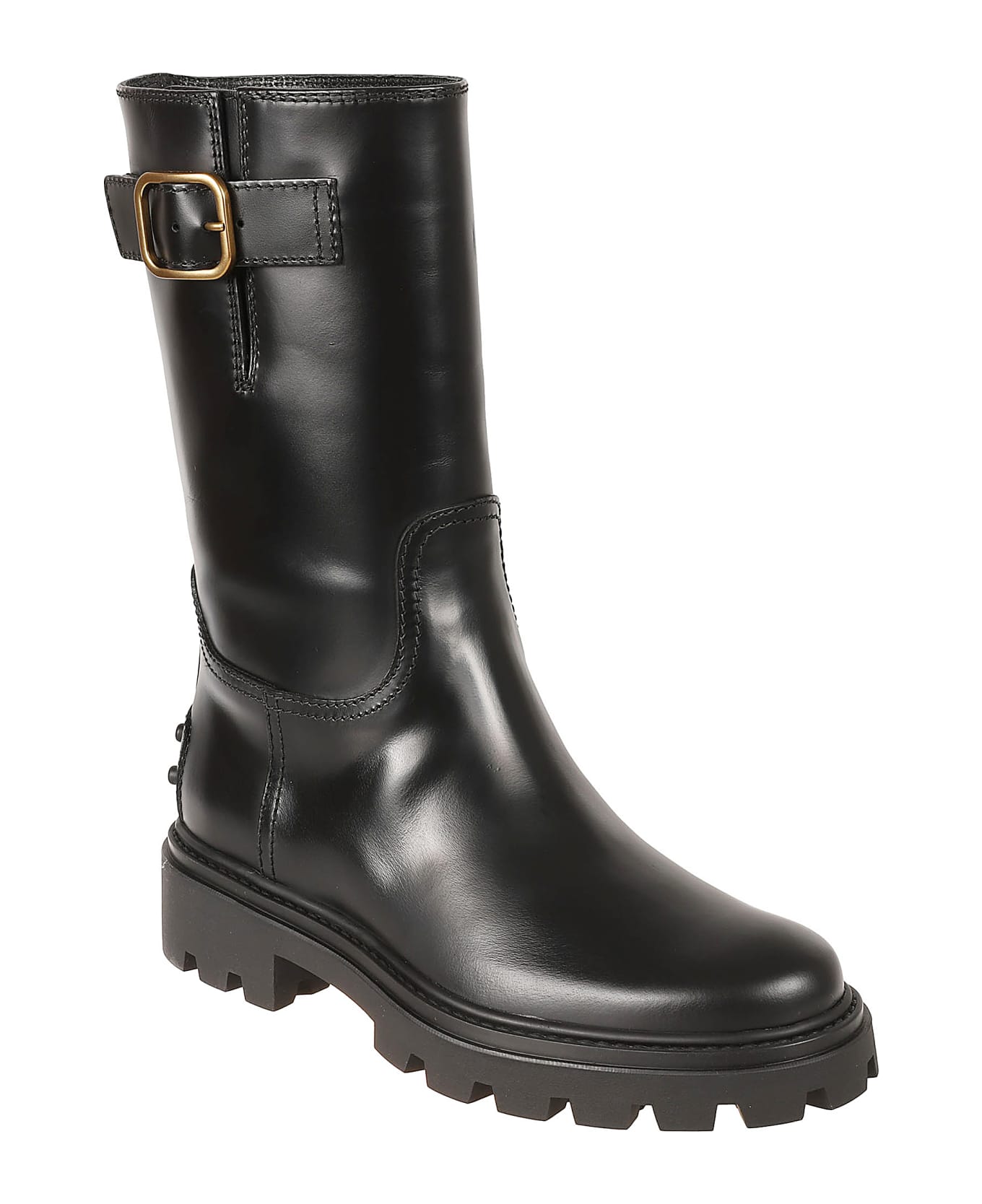 Tod's Side Buckled Boots - Black