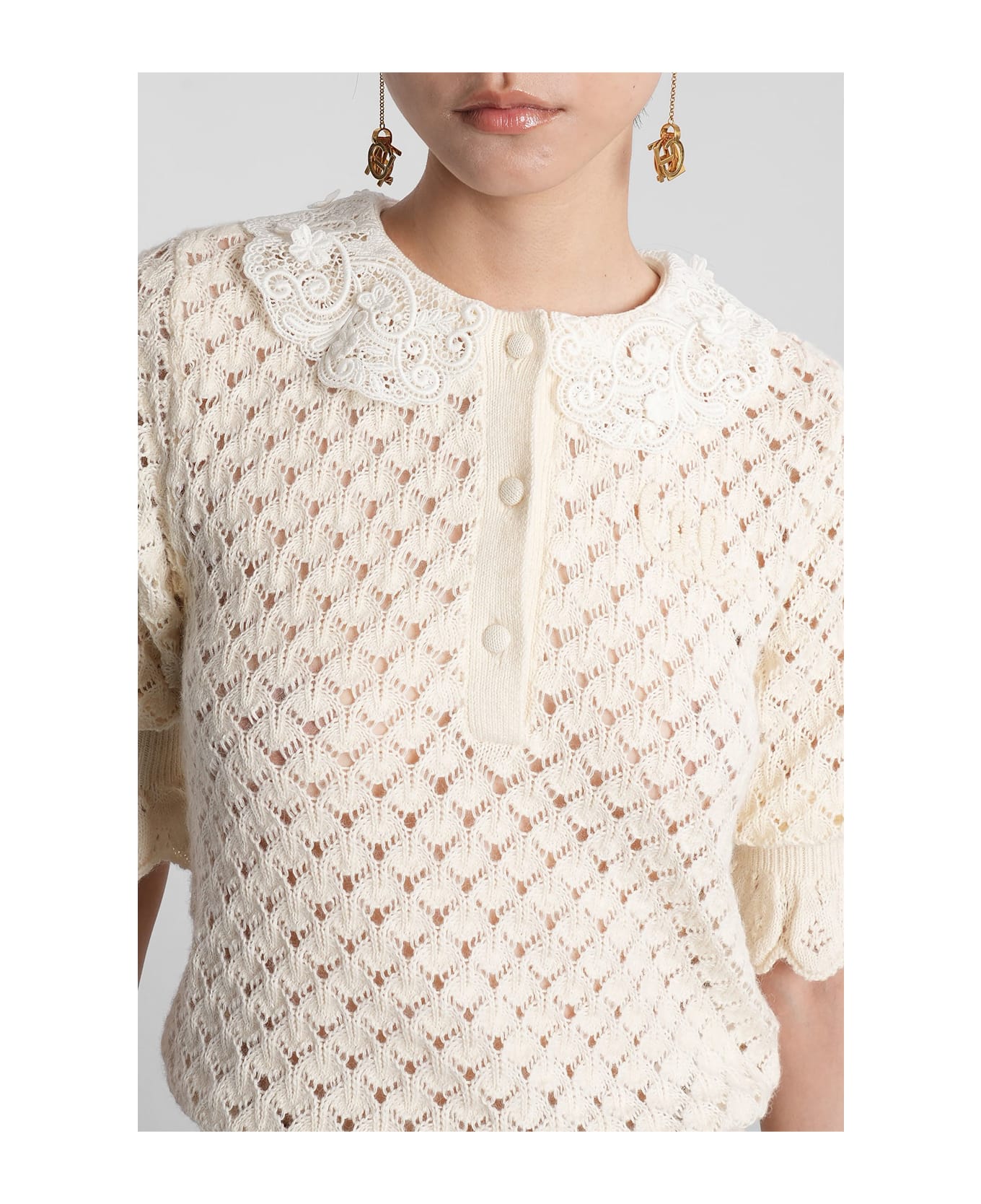 Chloé Knitwear In Beige Cotton - beige