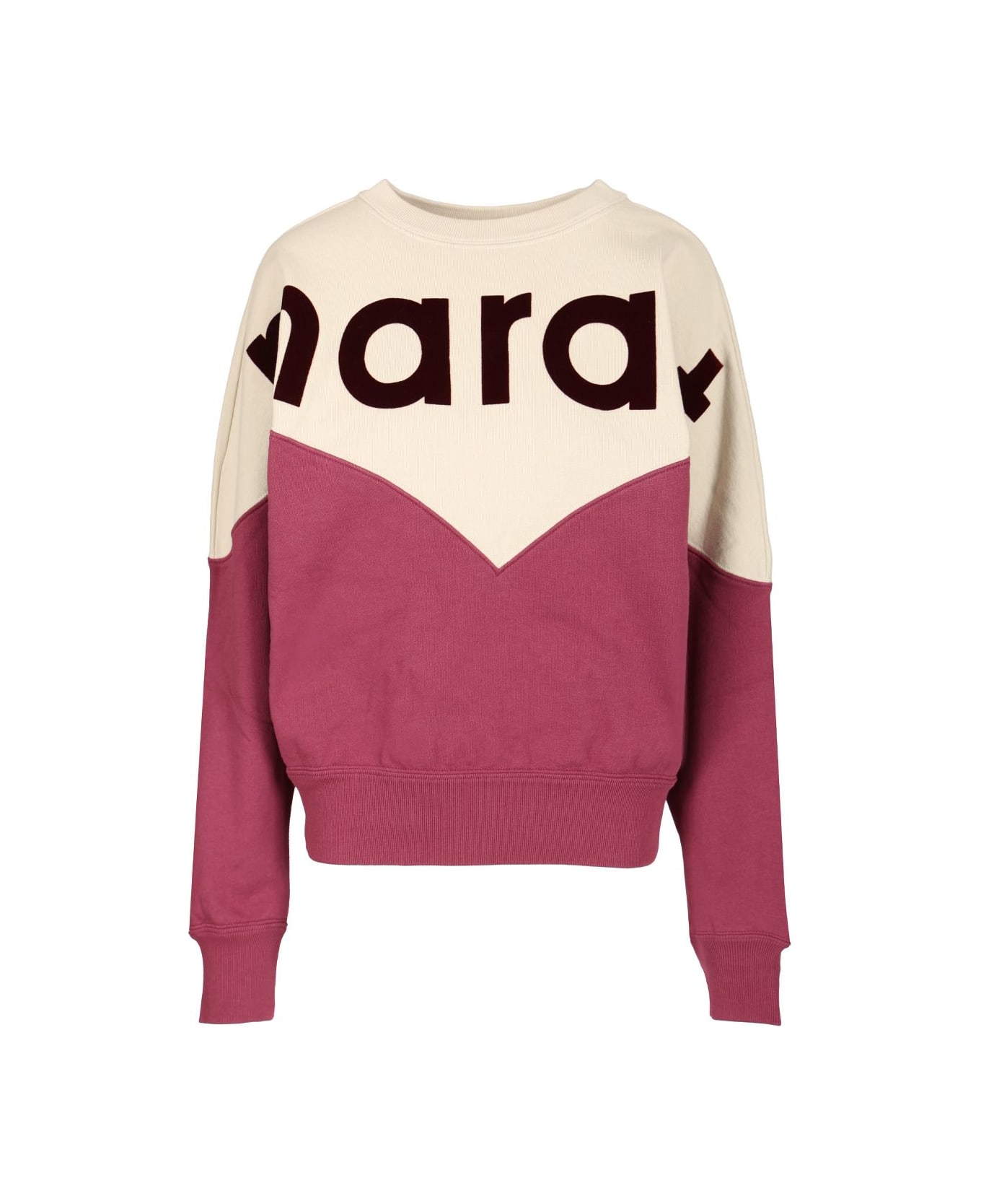 Marant Étoile Houston Sweatshirt - ECRU/RASPBERRY