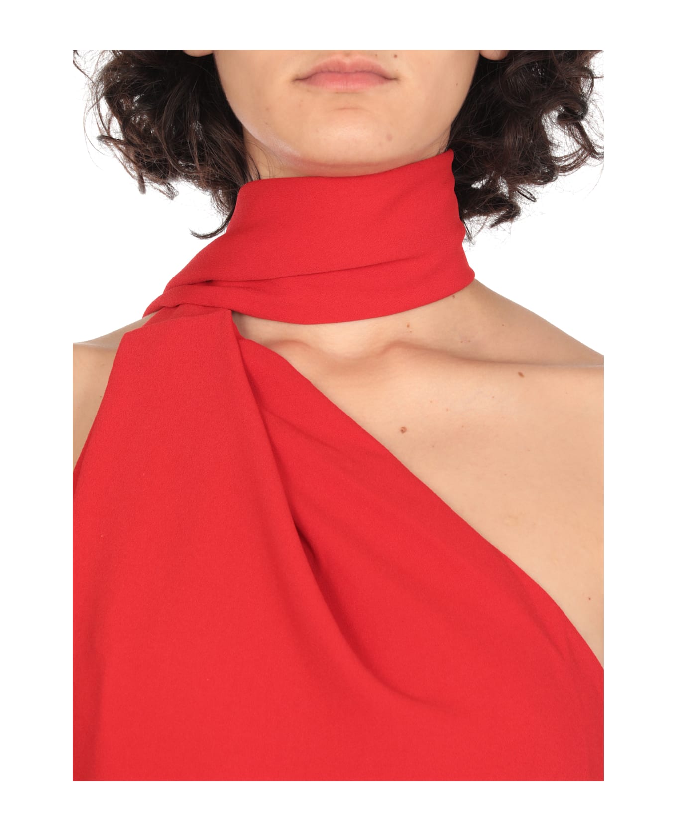 Solace London Samira Midi Dress - Red