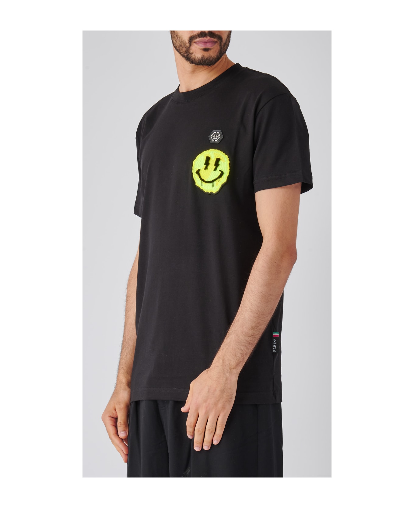 Philipp Plein T-shirt Round Neck Ss Smile T-shirt - NERO