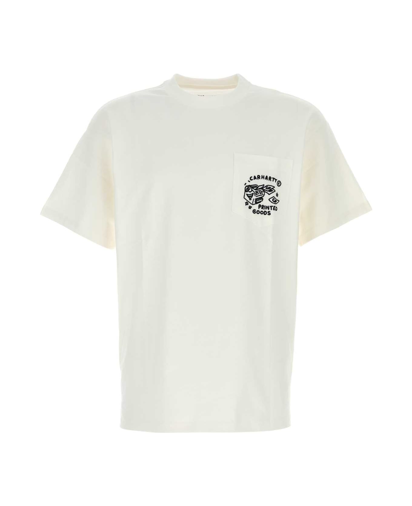 Carhartt White Cotton S/s Fragment Pocket T-shirt - WHITEBLACK