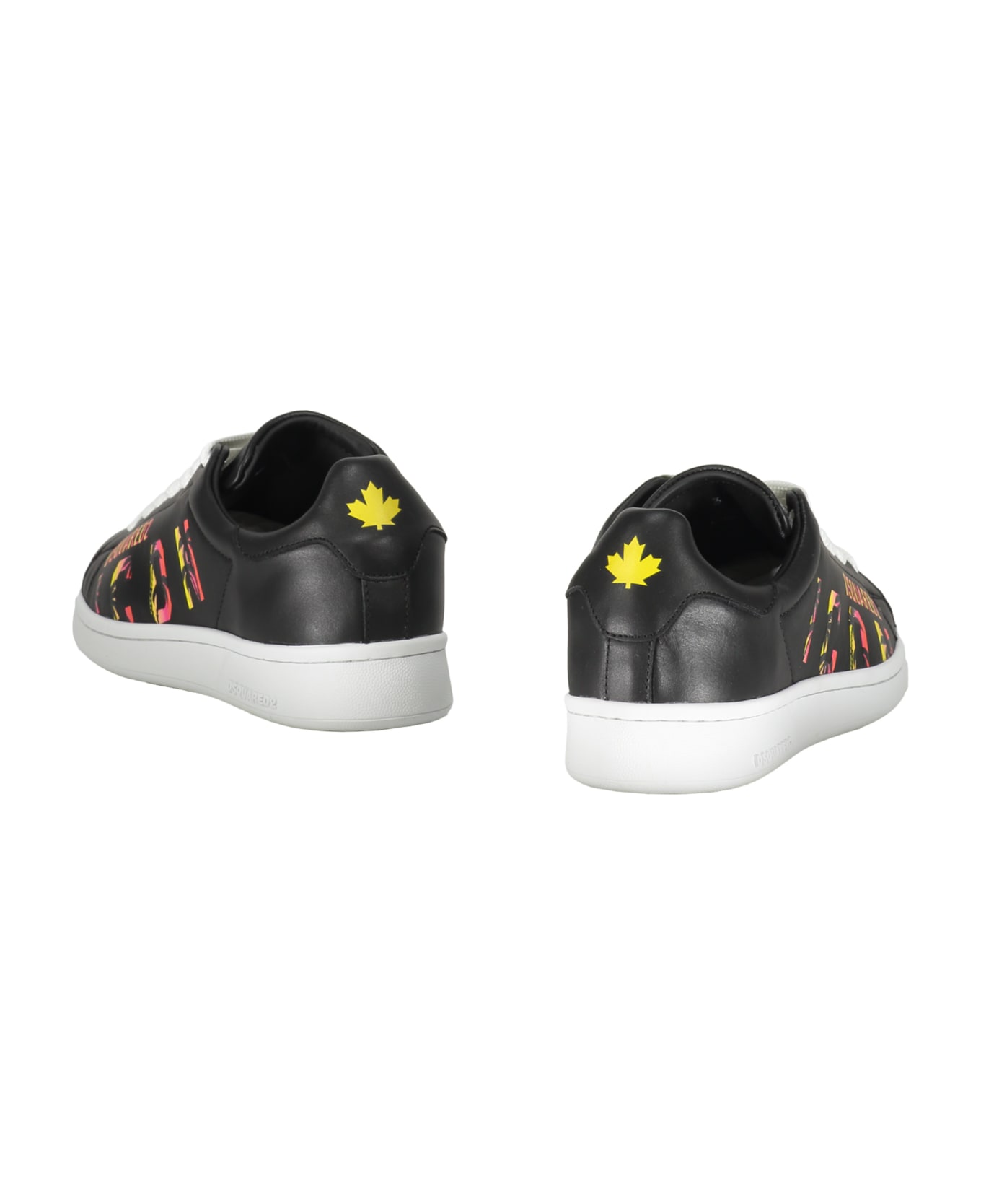 Dsquared2 Leather Low-top Sneakers - black