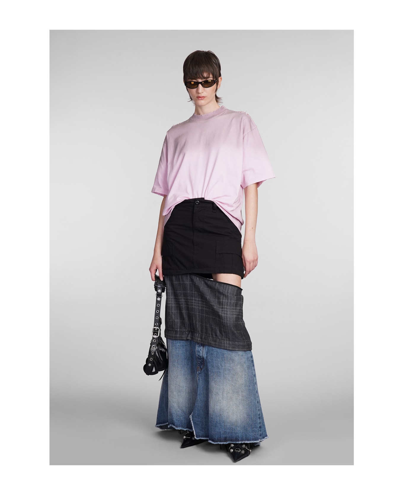 Balenciaga Skirt In Black Cotton - black