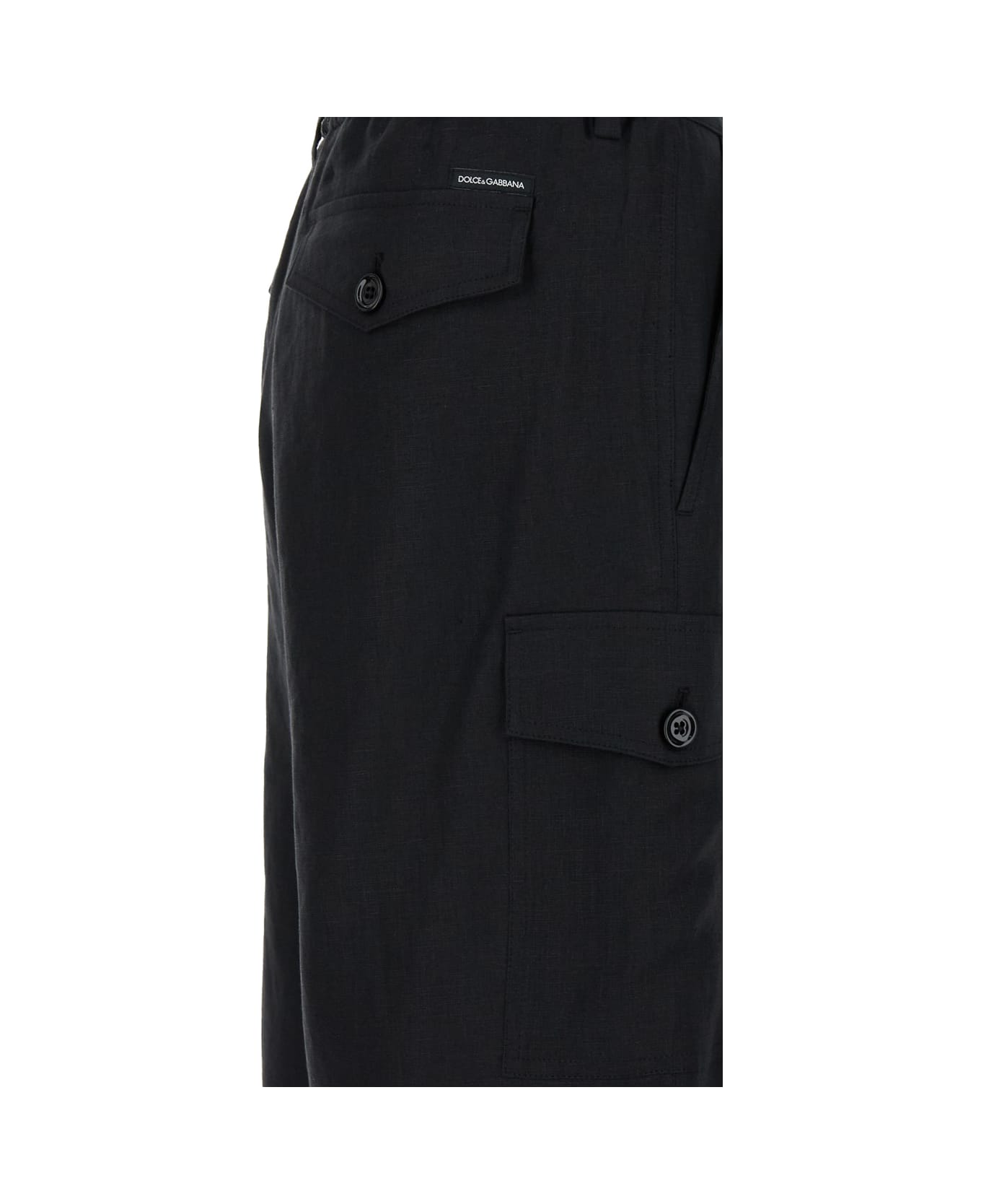 Dolce & Gabbana Bermuda Shorts With Pockets - Black ショートパンツ
