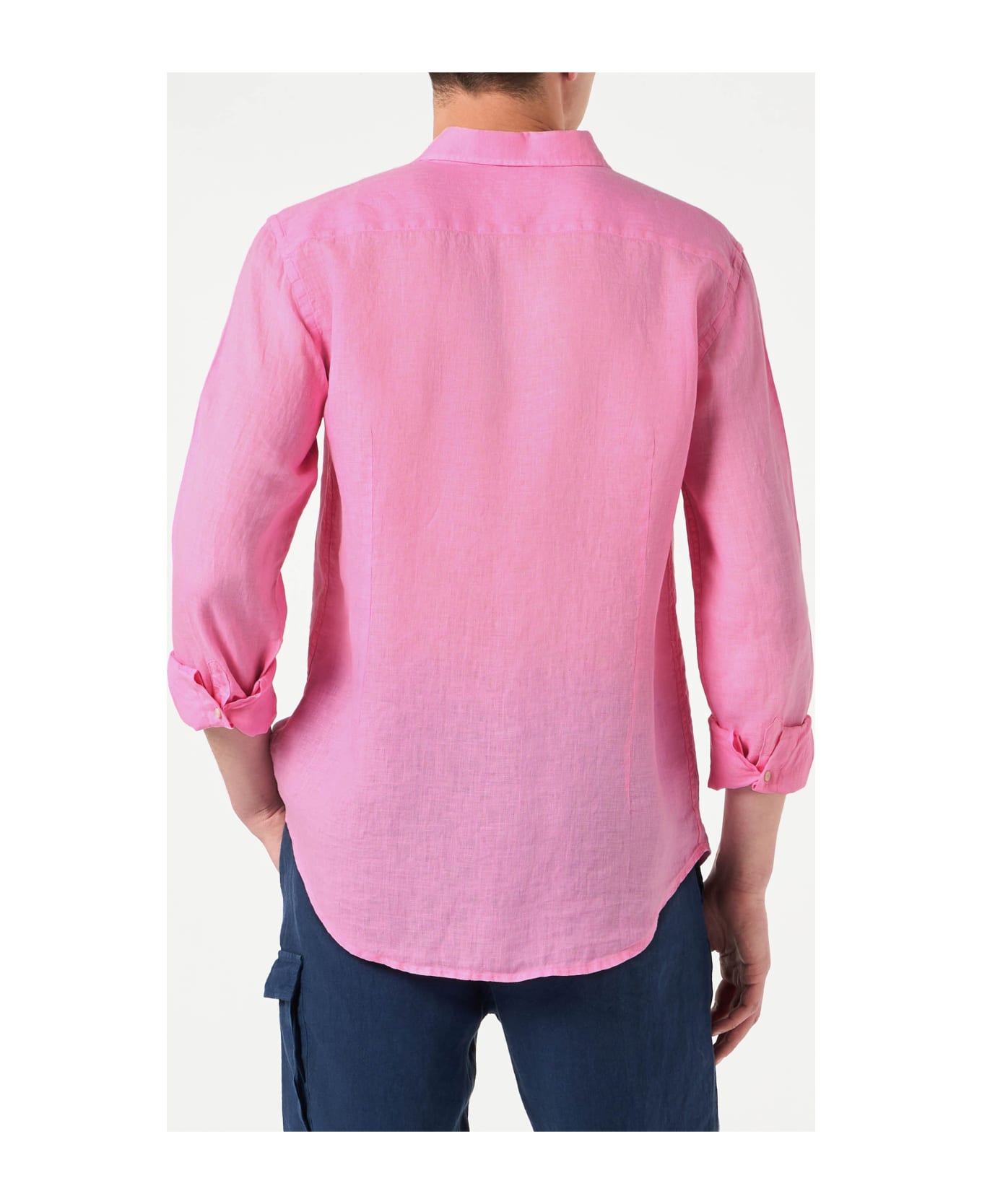 MC2 Saint Barth Man Pink Linen Pamplona Shirt - PINK シャツ