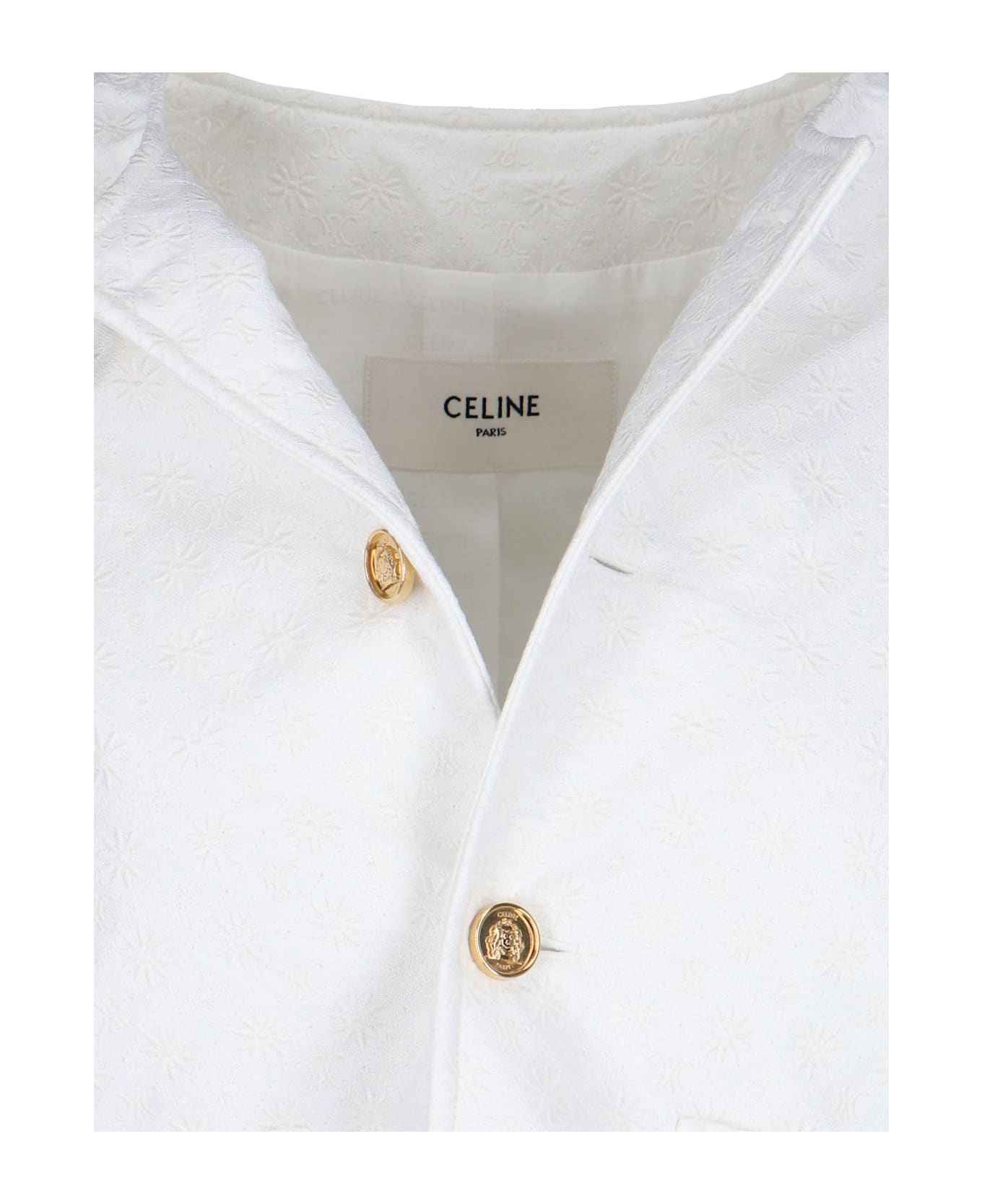 Celine Quilted Jacket "chelsea" - White