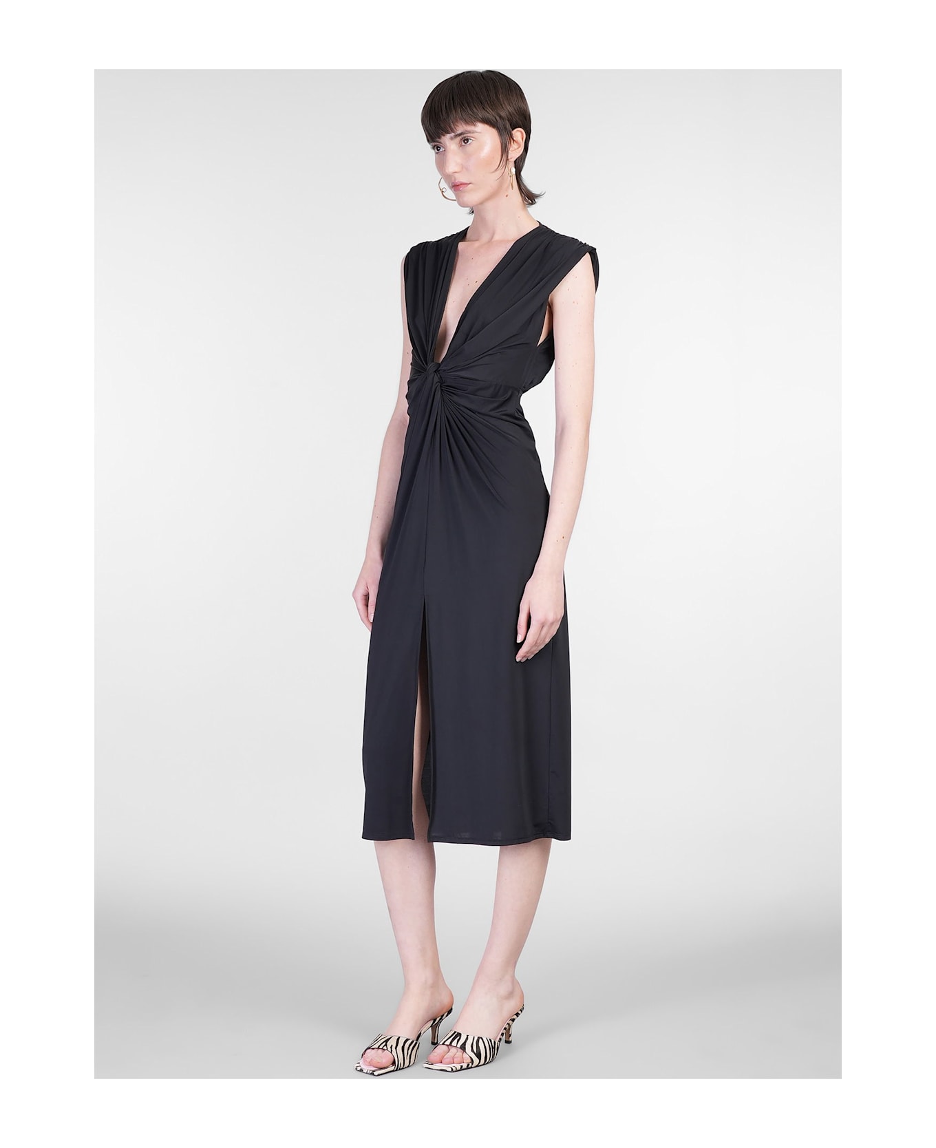 MC2 Saint Barth Marina Long Dress In Black Polyamide - black