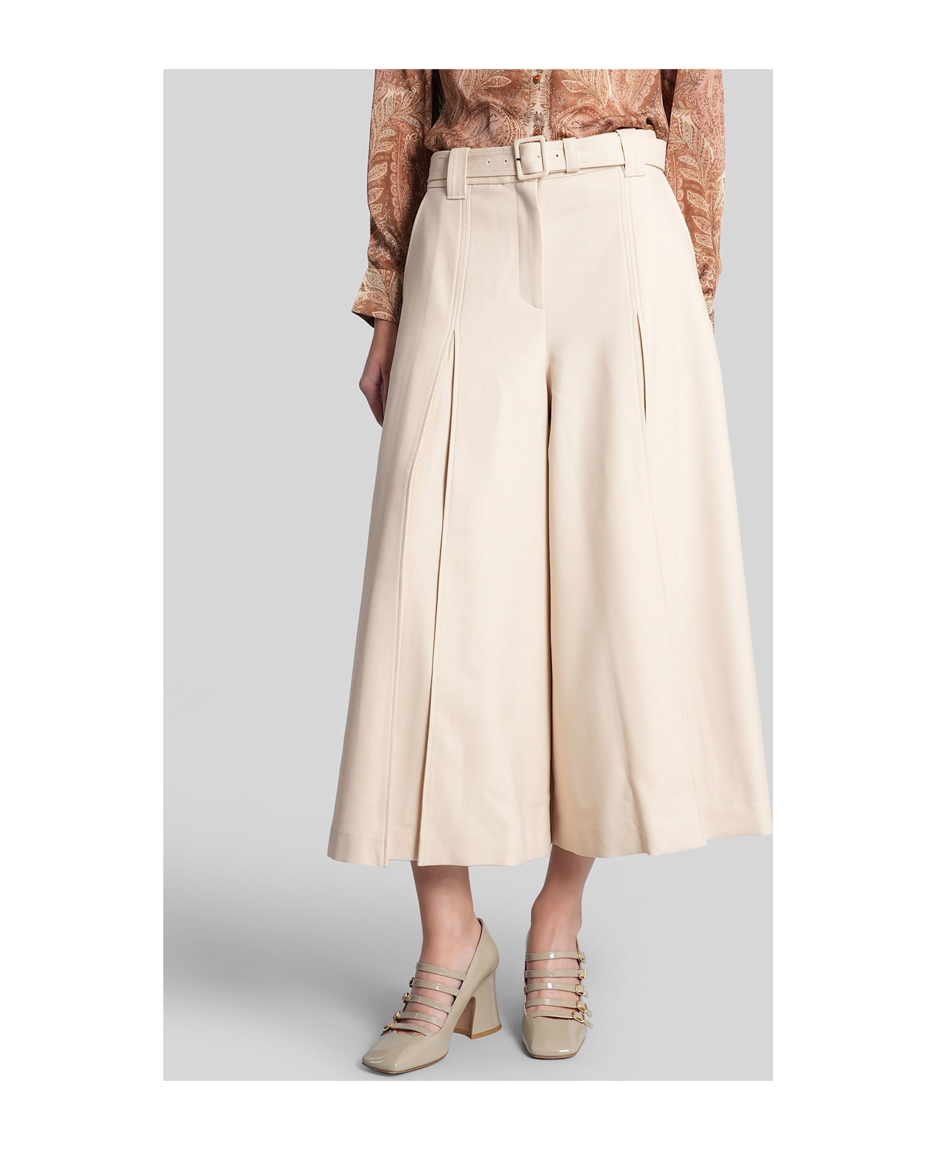 Zimmermann Pants In Beige Wool - beige