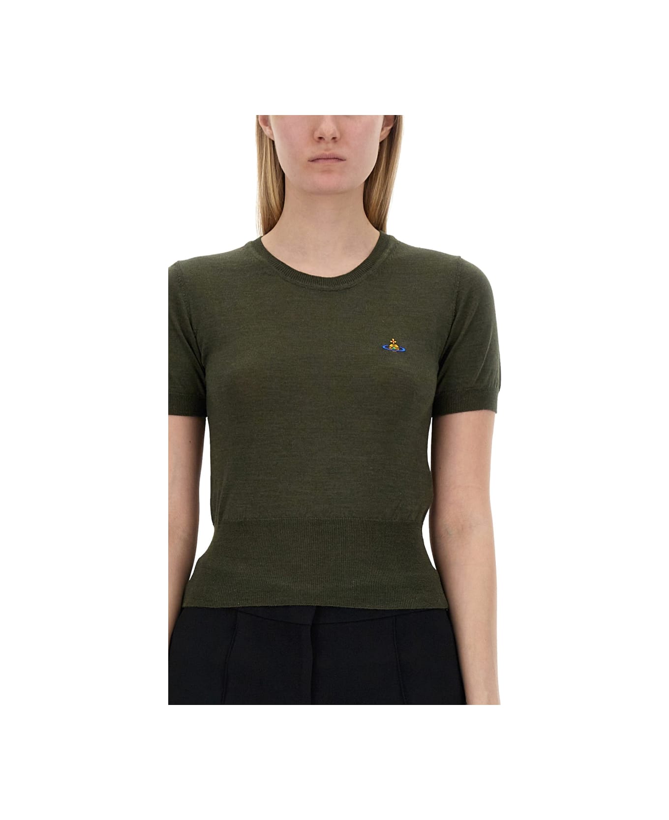 Vivienne Westwood Jersey With Logo - GREEN