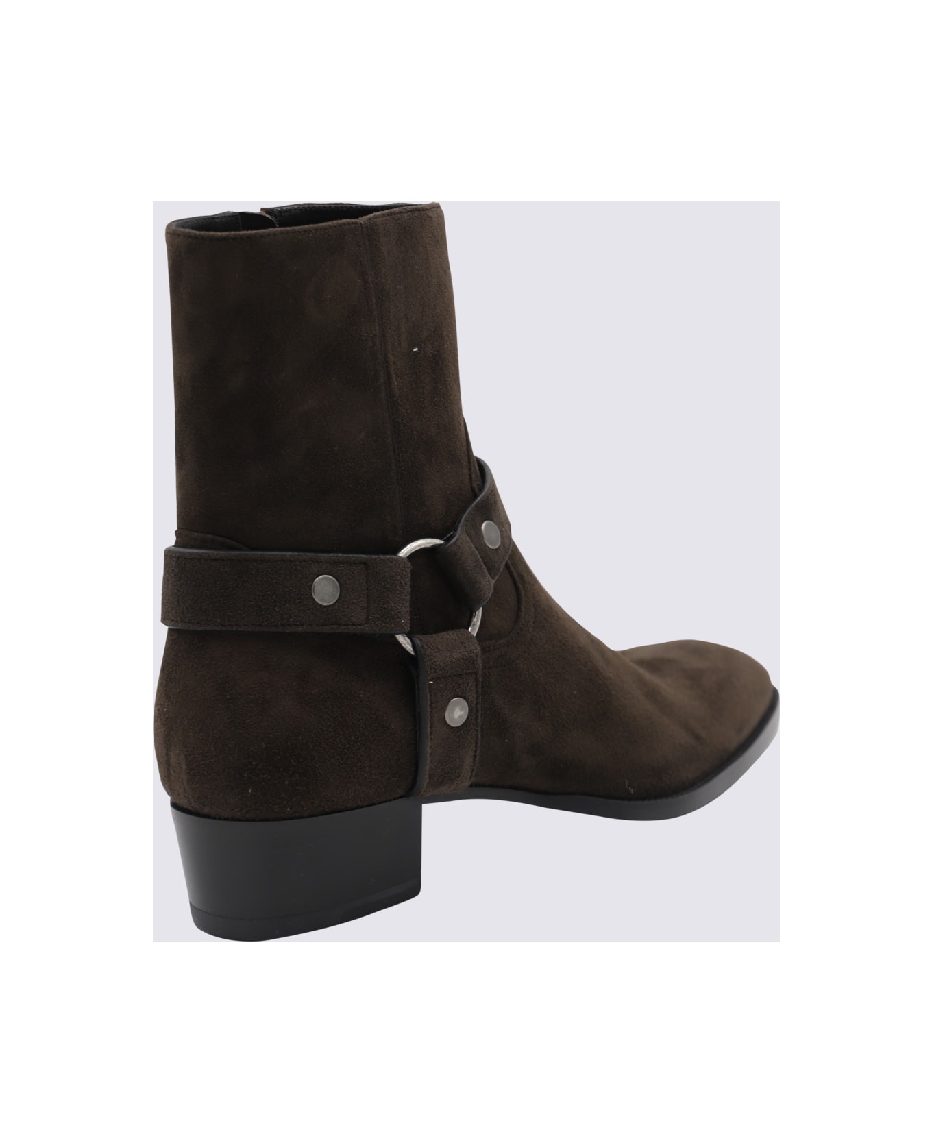 Saint Laurent Dark Brown Boots - TOBACCO