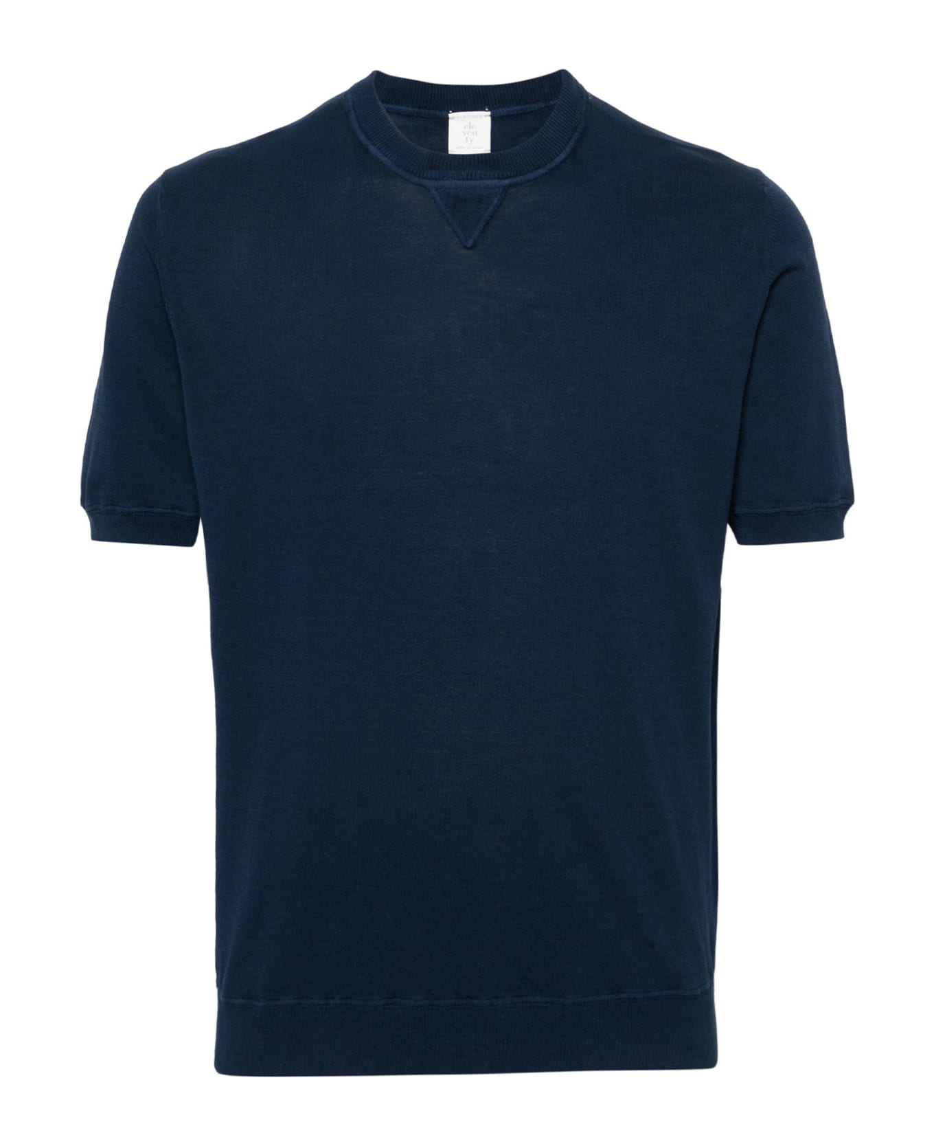 Eleventy Blue Crew-neck T-shirt - Blu