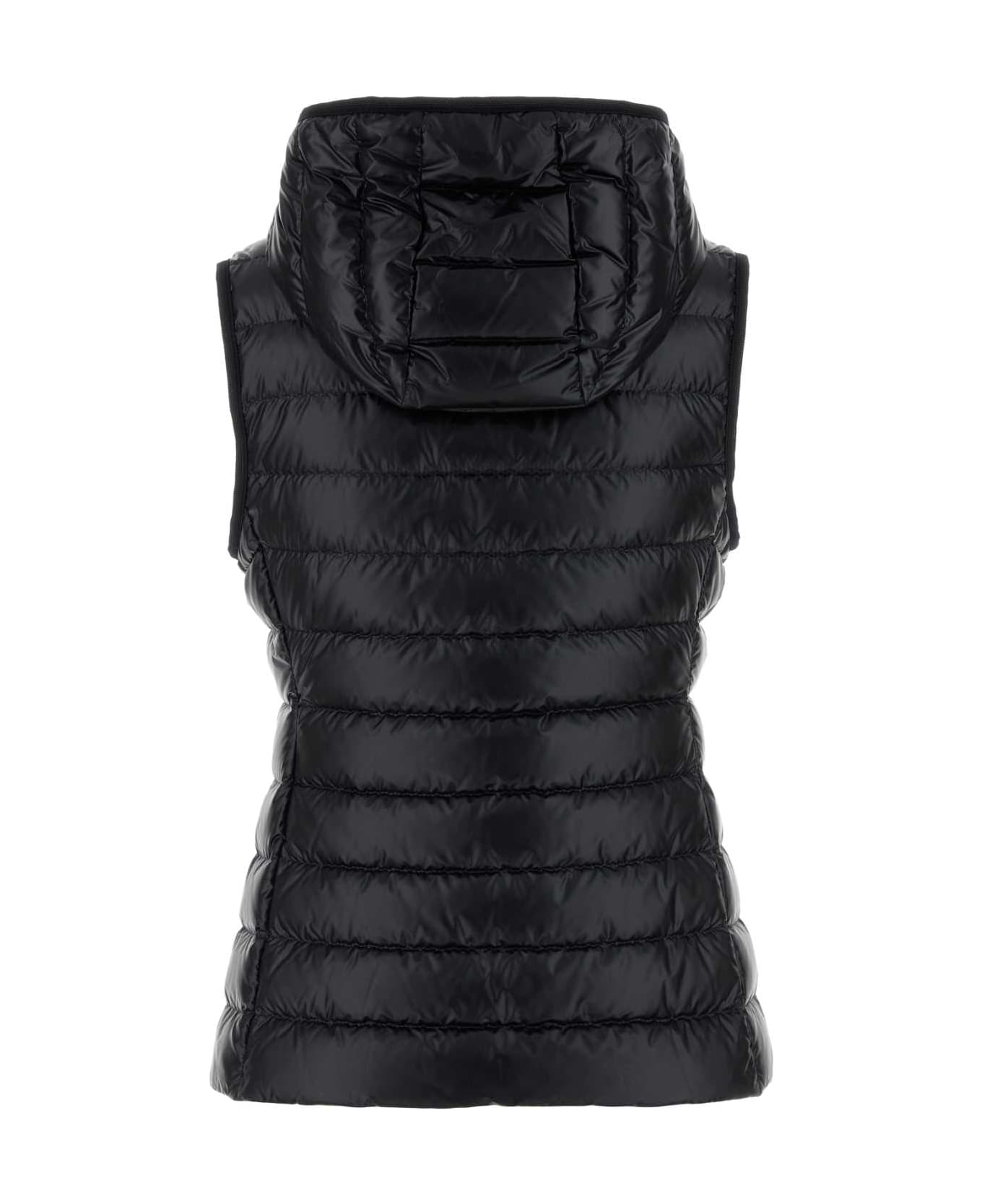 Moncler Black Nylon Glygos Down Jacket - Nero
