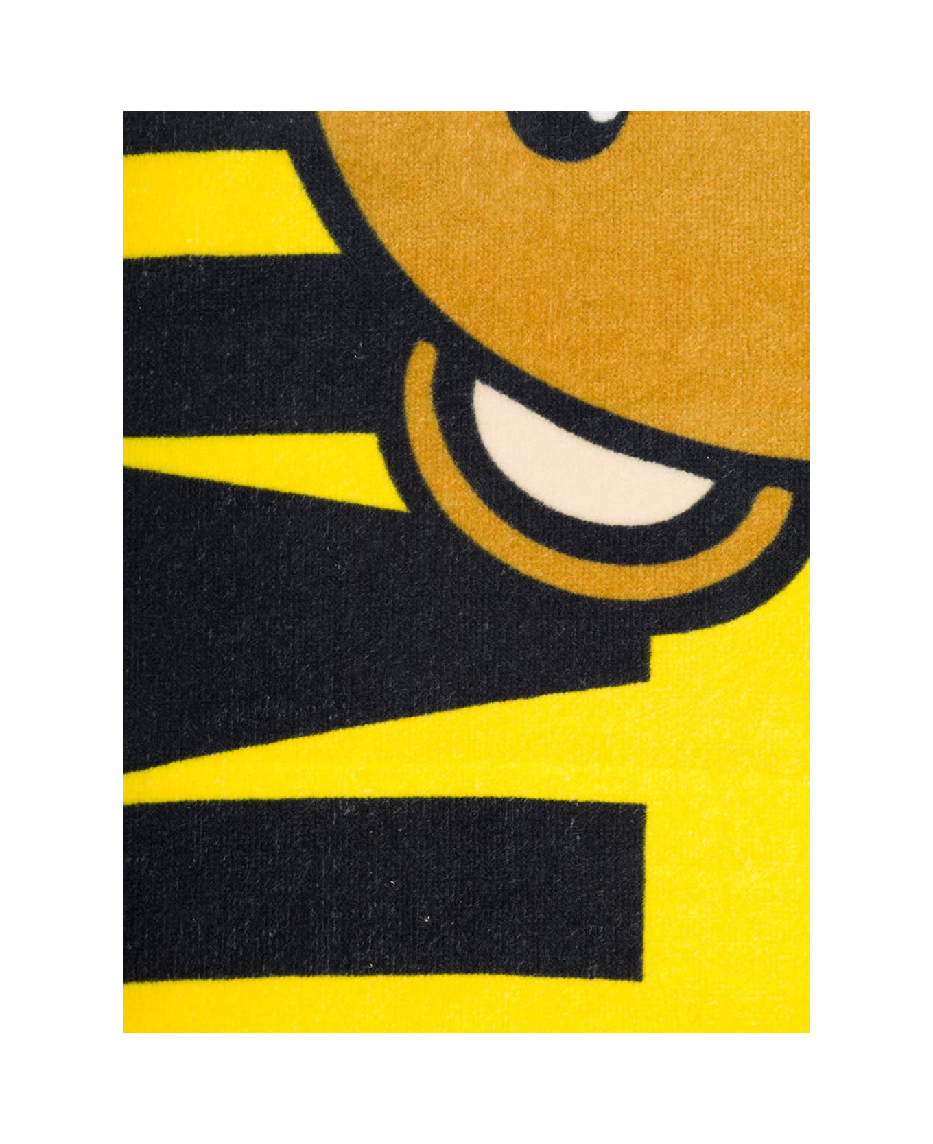 Moschino Yellow Beach Towel With Teddy Bear Print In Cotton - Yellow インテリア雑貨