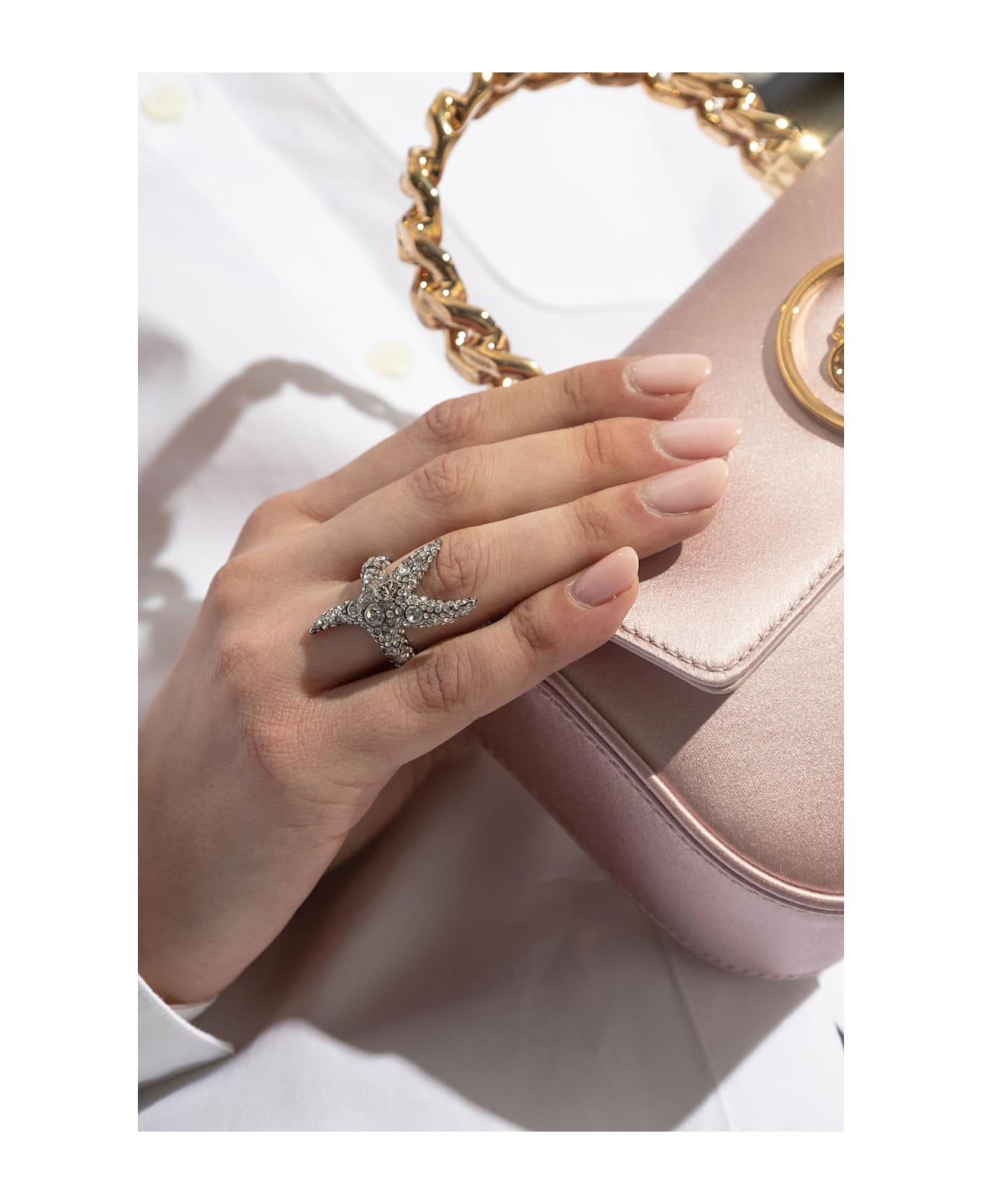 Versace Ring With A Marine Motif - Silver