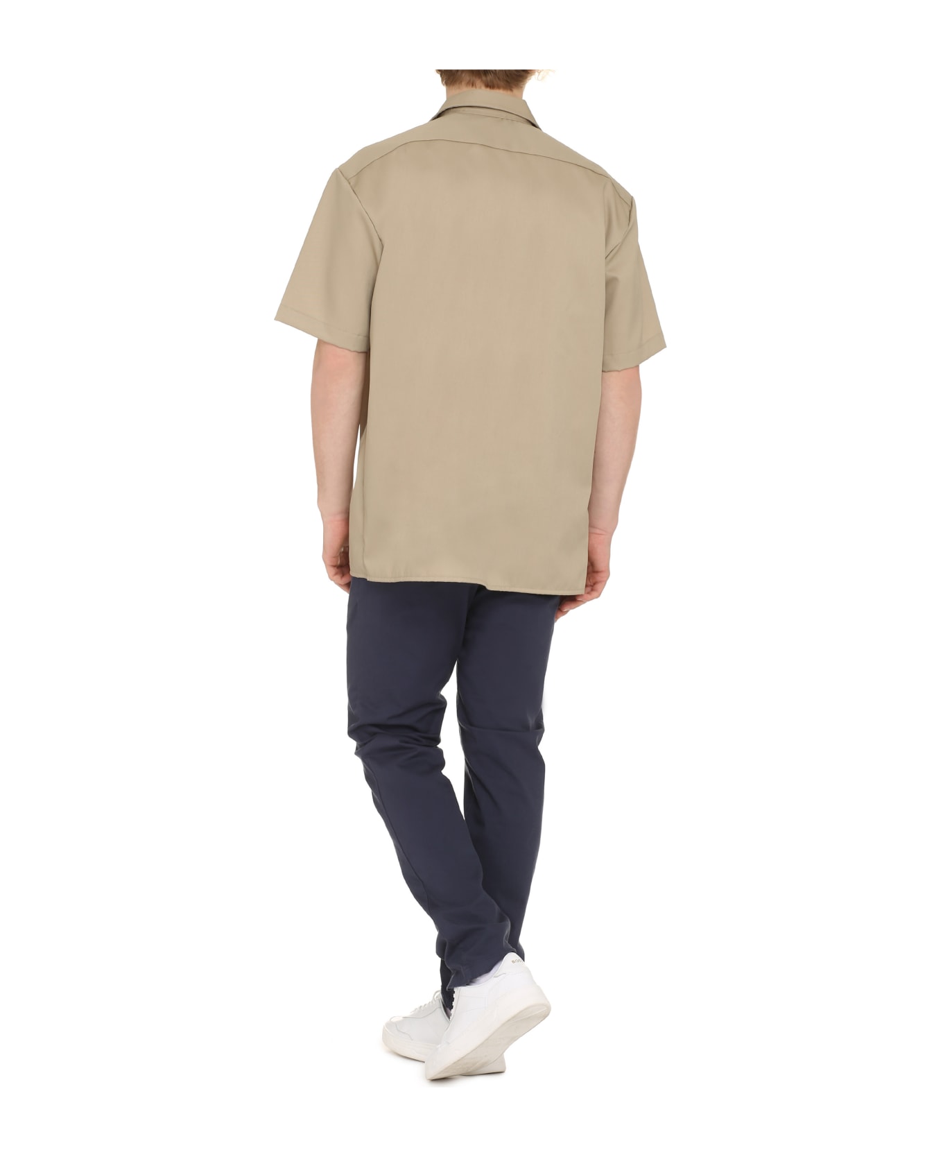 Dickies Short Sleeve Cotton Blend Shirt - Beige