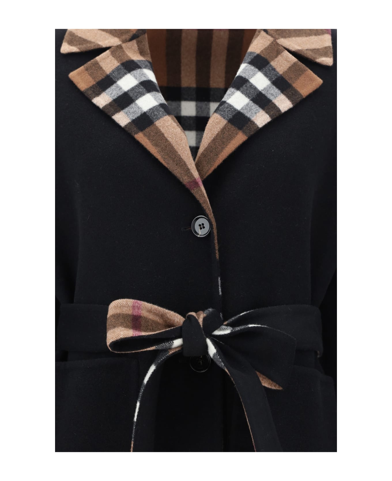 Burberry Reversible Belted-waist Coat - Birch Brown Ip Chk コート