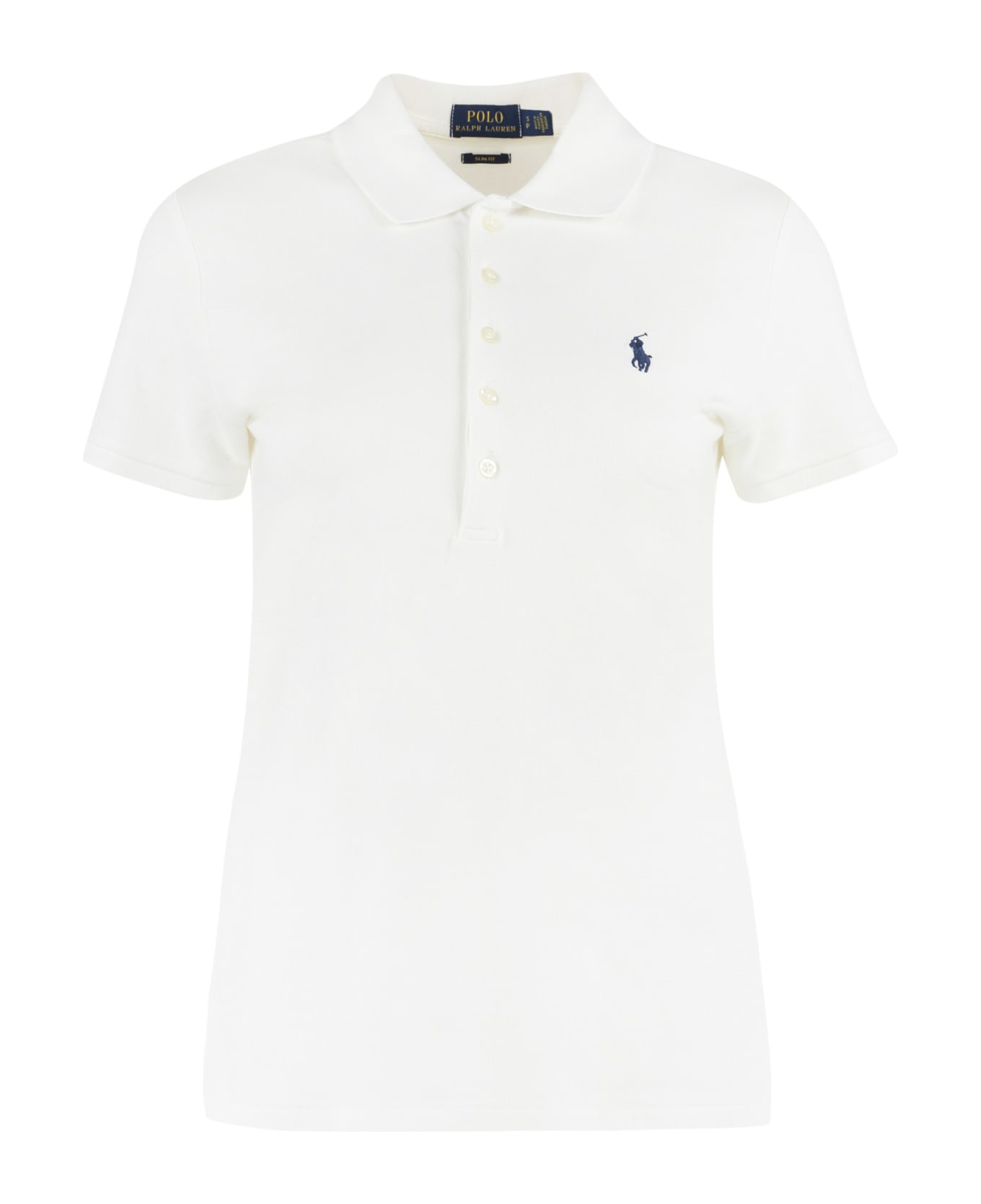 Polo Ralph Lauren Stretch Cotton Piqué Polo Shirt - White