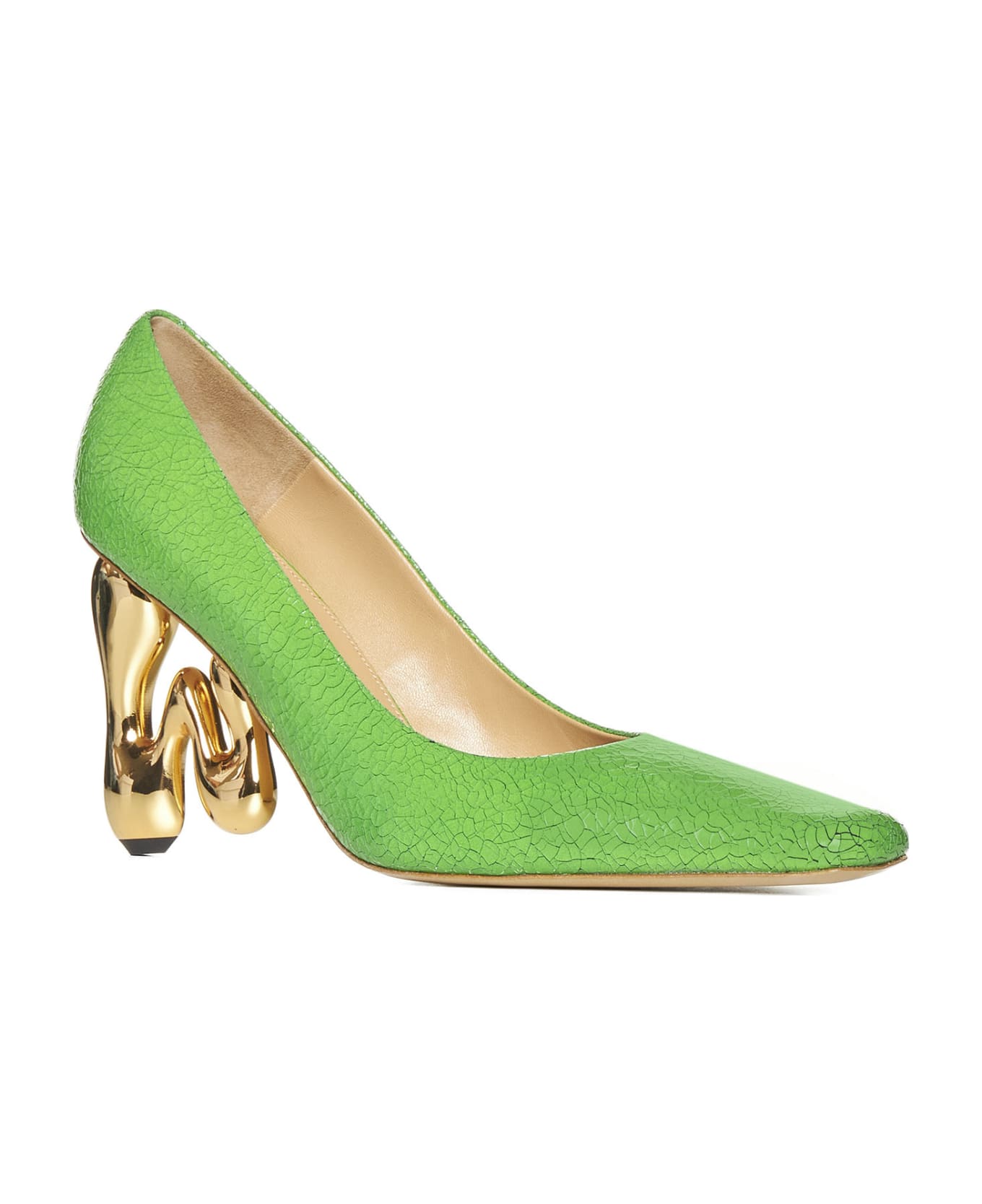 J.W. Anderson High-heeled shoe - Fluo green heel gold