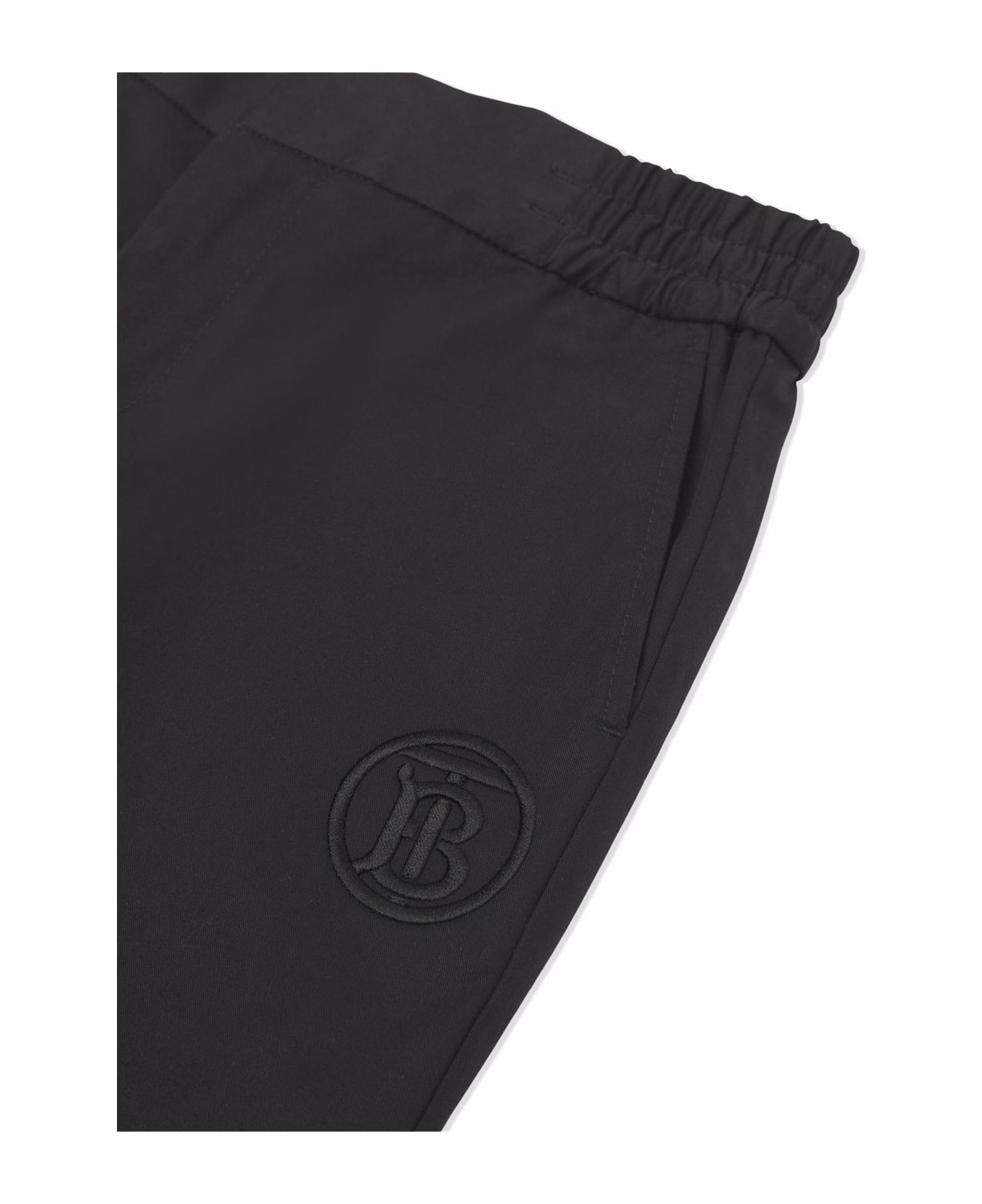 Burberry Black Cotton Trousers - Nero