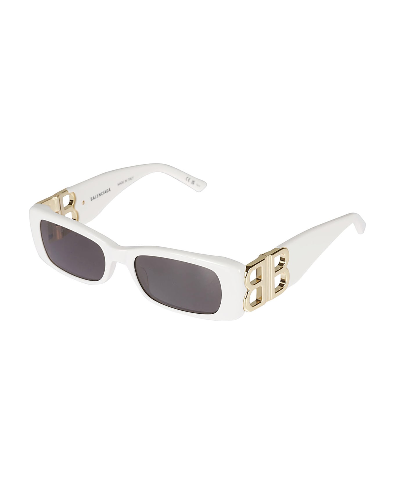 Balenciaga Eyewear Logo Sided Rectangle Sunglasses Slim - Nero