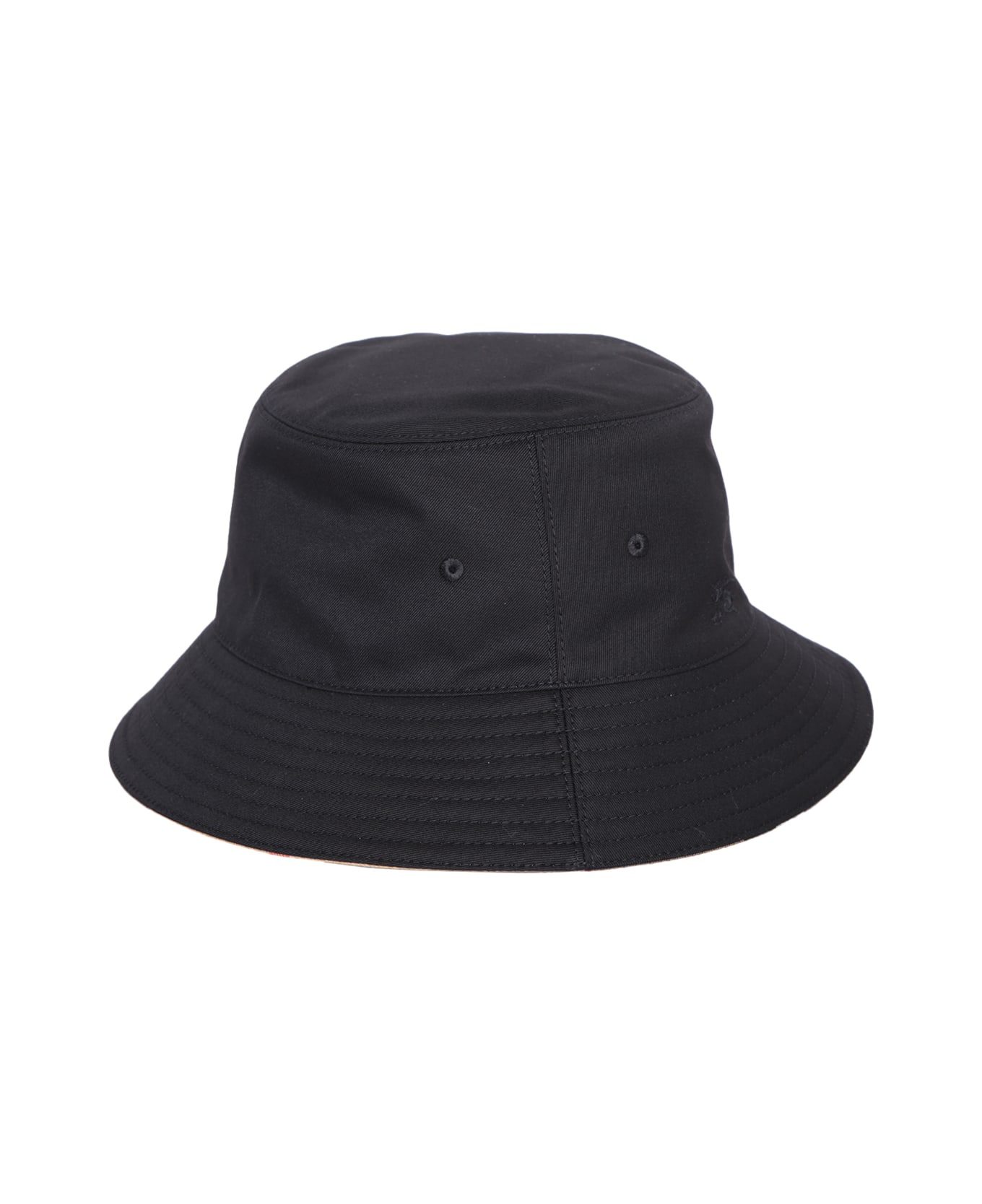 Burberry Checked Reversible Bucket Trucker hat - Black